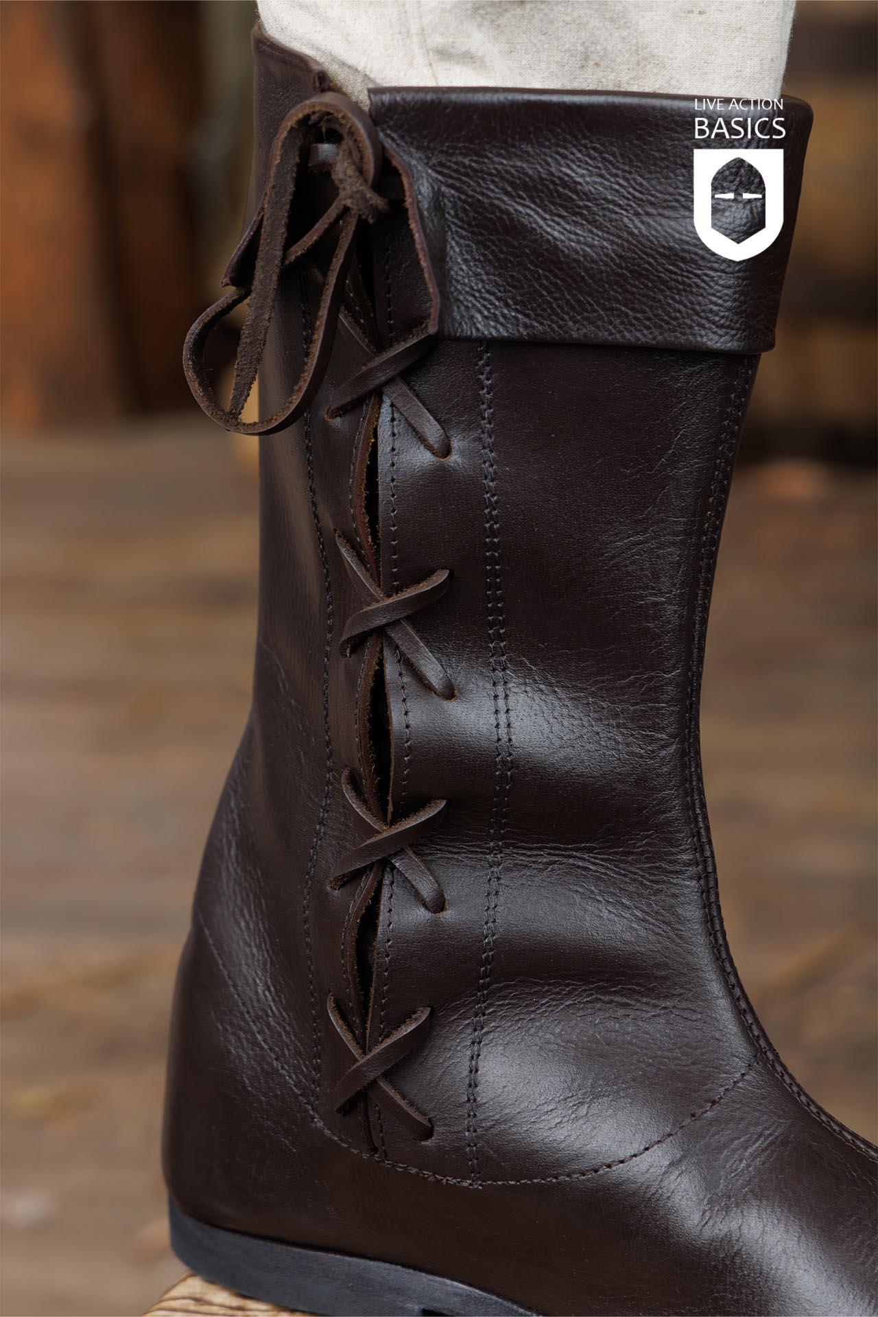 Authentic Medieval Boots for Men & Women - Handmade Leather Renaissance Footwear for LARP, Cosplay & Historical Reenactment