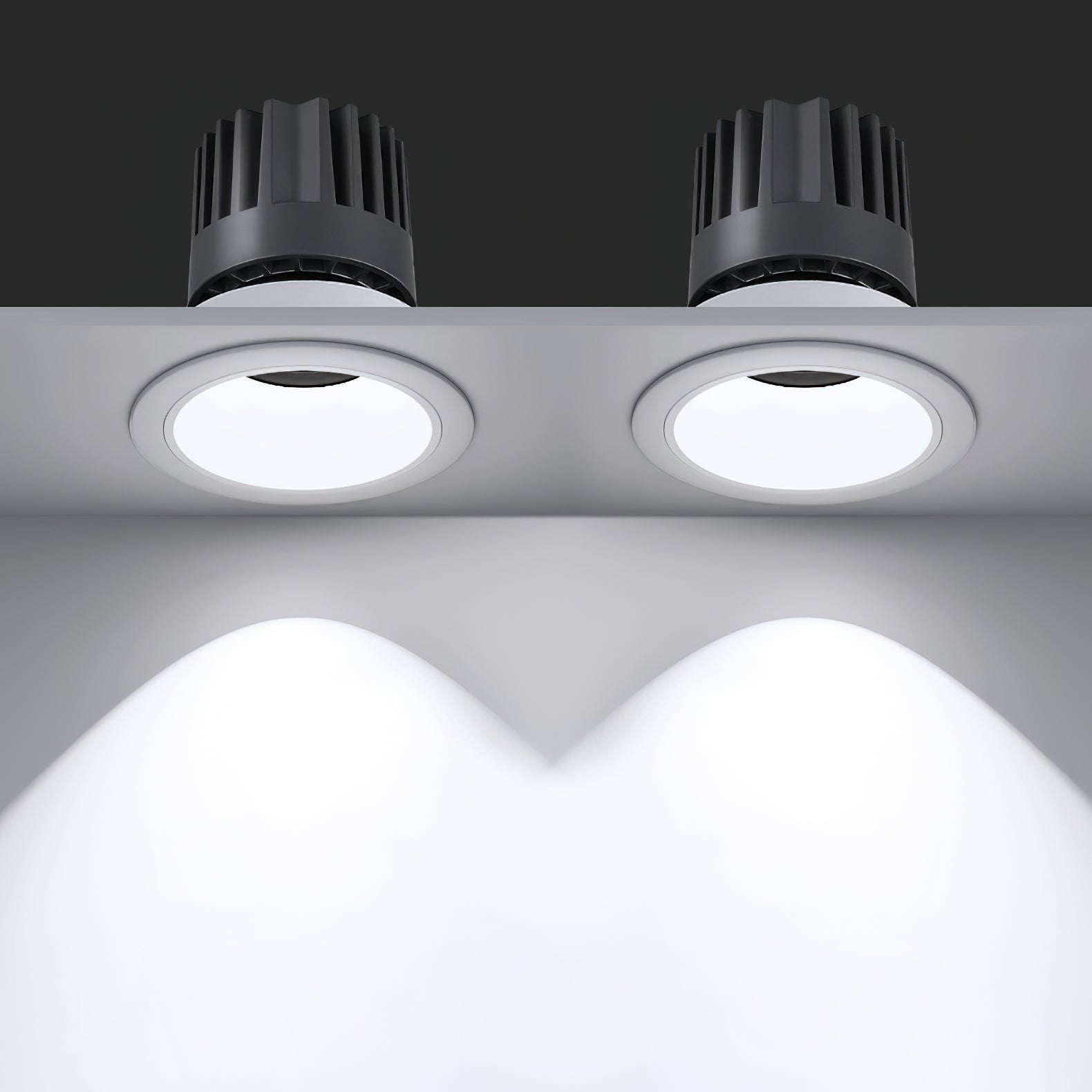 Beam Recessed LED Downlight - Dimmable Ultra-Thin Canless Ceiling Light for Kitchen, Bathroom & Living Room - Energy Efficient 3000K/4000K/5000K Warm White to Daylight