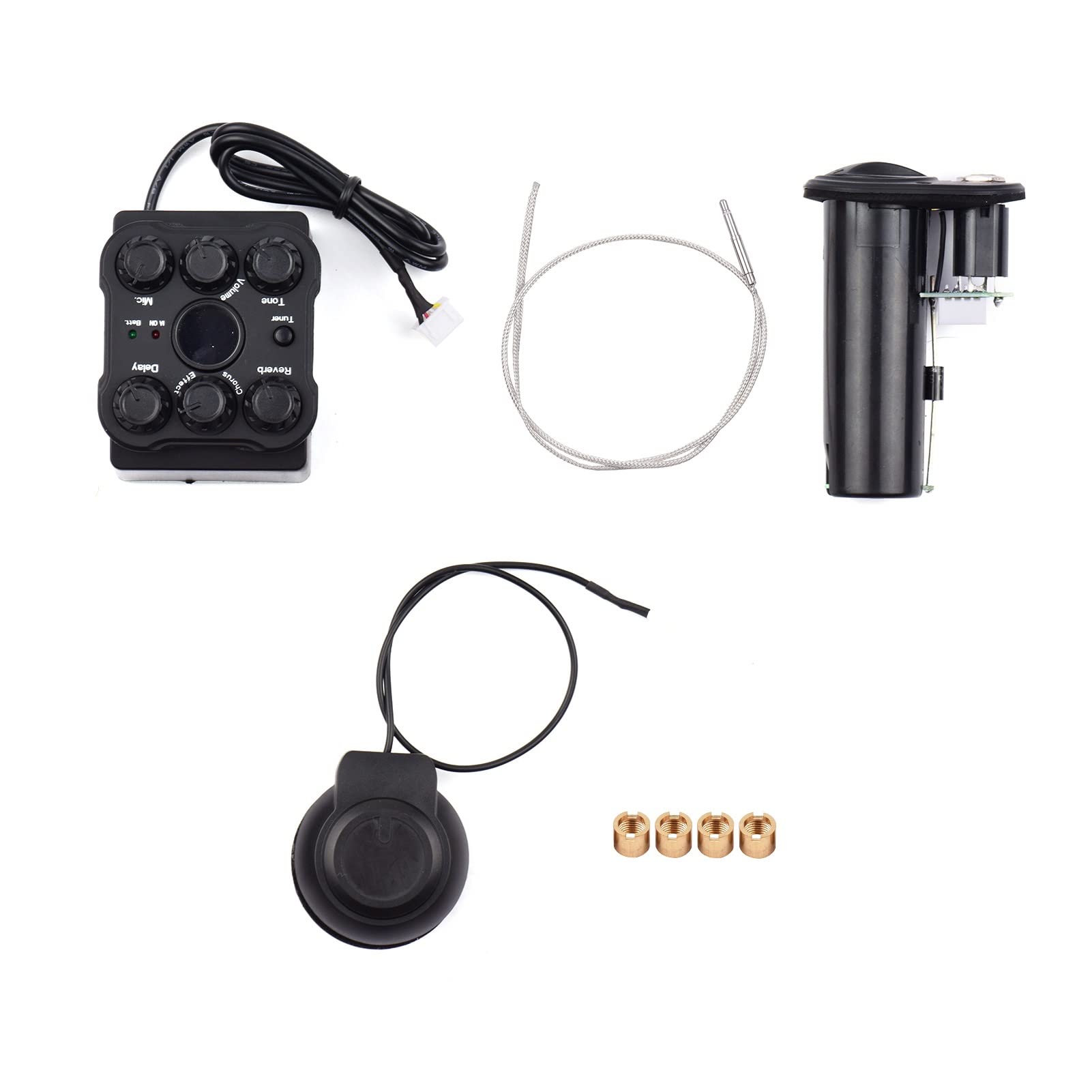 Acoustic Guitar Pickup & Preamp System with LED Screen - High-Quality Resonance Pickups for Enhanced Sound | Perfect for Live Performances & Studio Recording