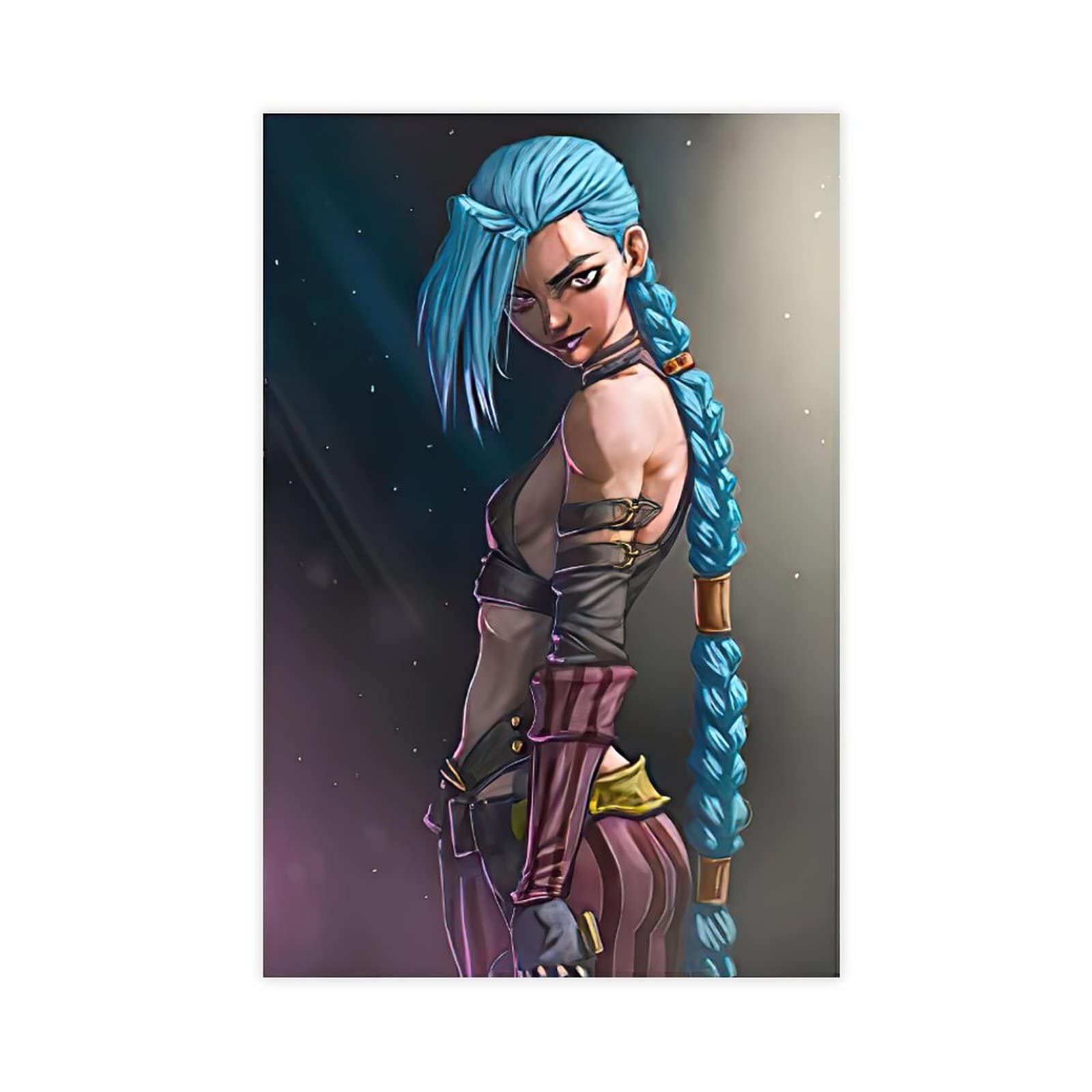 Arcane Jinx Poster 34 - Premium 16x24 inch (40x60cm) Canvas Wall Art Print for Living Room, Bedroom & Office Decor - Perfect for Anime Fans & Gaming Room Decoration