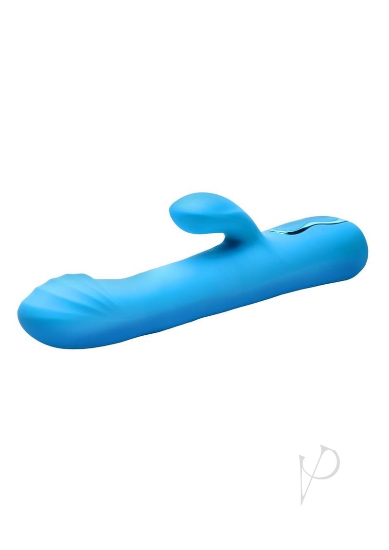 Bang! Rotating Beaded Rechargeable Silicone Rabbit Vibrator - Blue | Powerful Dual Stimulation for Women | Perfect for Solo Play & Couples Intimacy