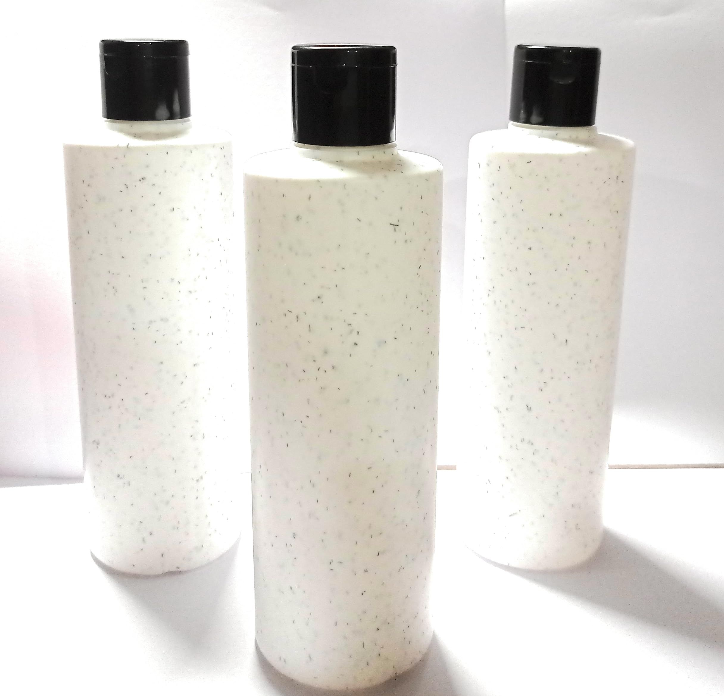 SHREE MAHA 100ml Empty Cosmetic Bottles with Flip-top Cap - 6 Pack Refillable White Plastic Containers for Shampoo, Hair Oil, Massage Lotion, Travel Toiletries & DIY Beauty Products