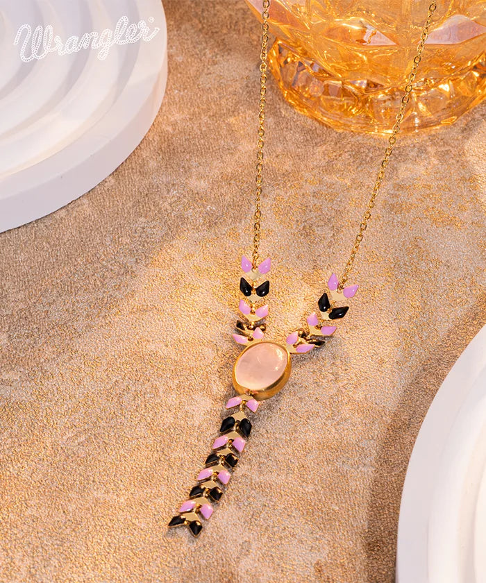 Wrangler Demeter’s Orb Onyx Necklace for Women - Elegant Black Gemstone Pendant Jewelry - Perfect for Gifts, Parties & Everyday Wear