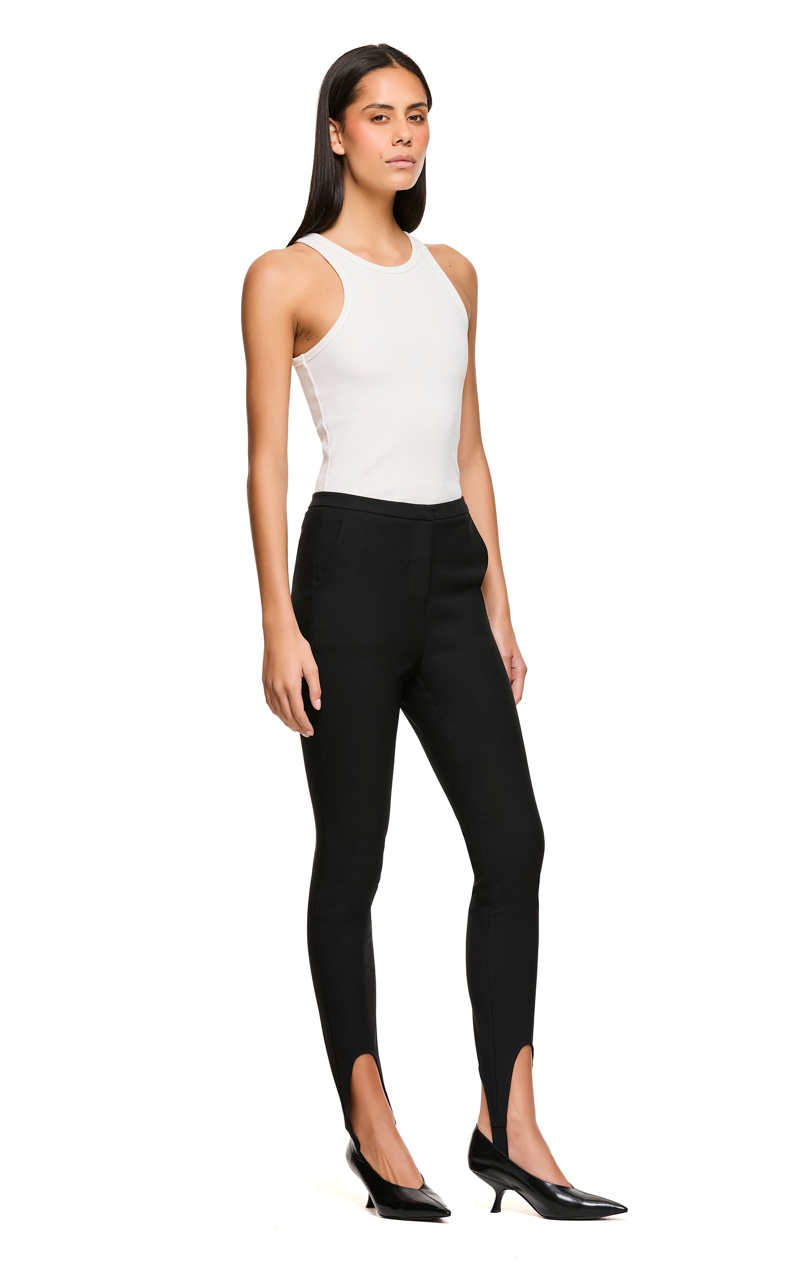 Alexis Black Stirrup Pants for Women - High Waisted Stretchy Riding Leggings | Equestrian, Yoga & Casual Wear