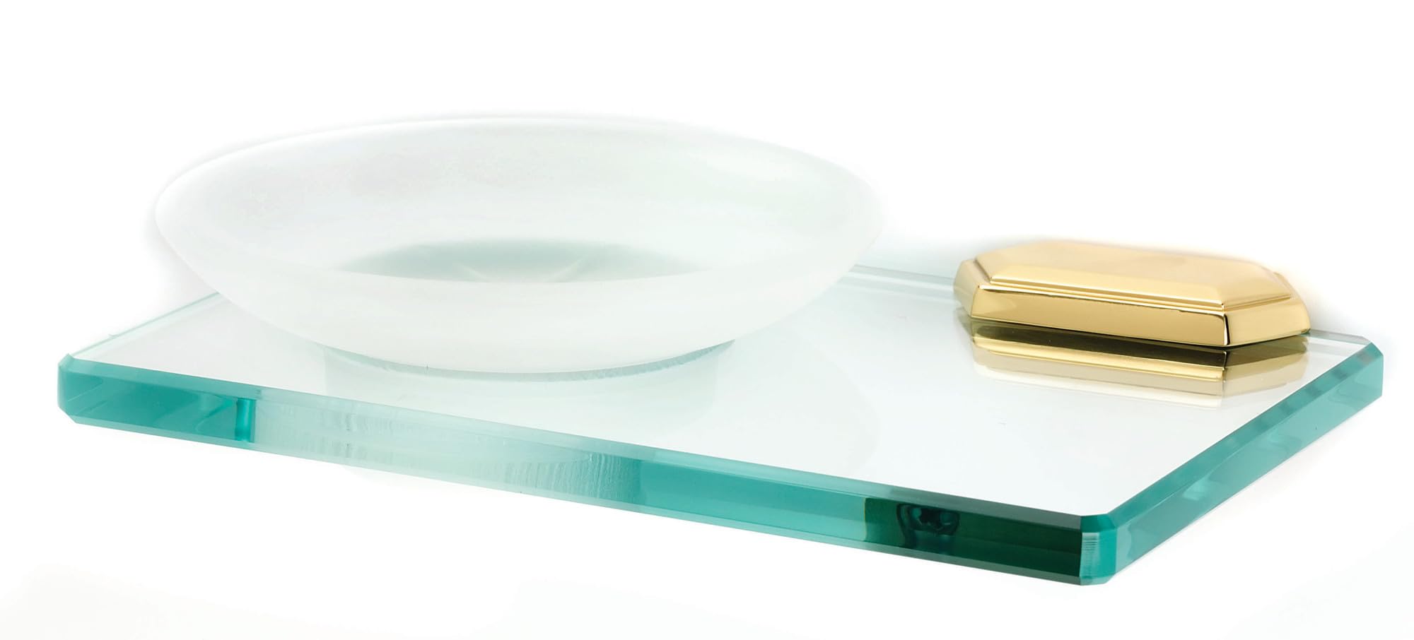 Nicole Traditional Soap Dish in Polished Brass - A7730-PB | Elegant Bathroom Accessory for Countertop or Shower Organizer