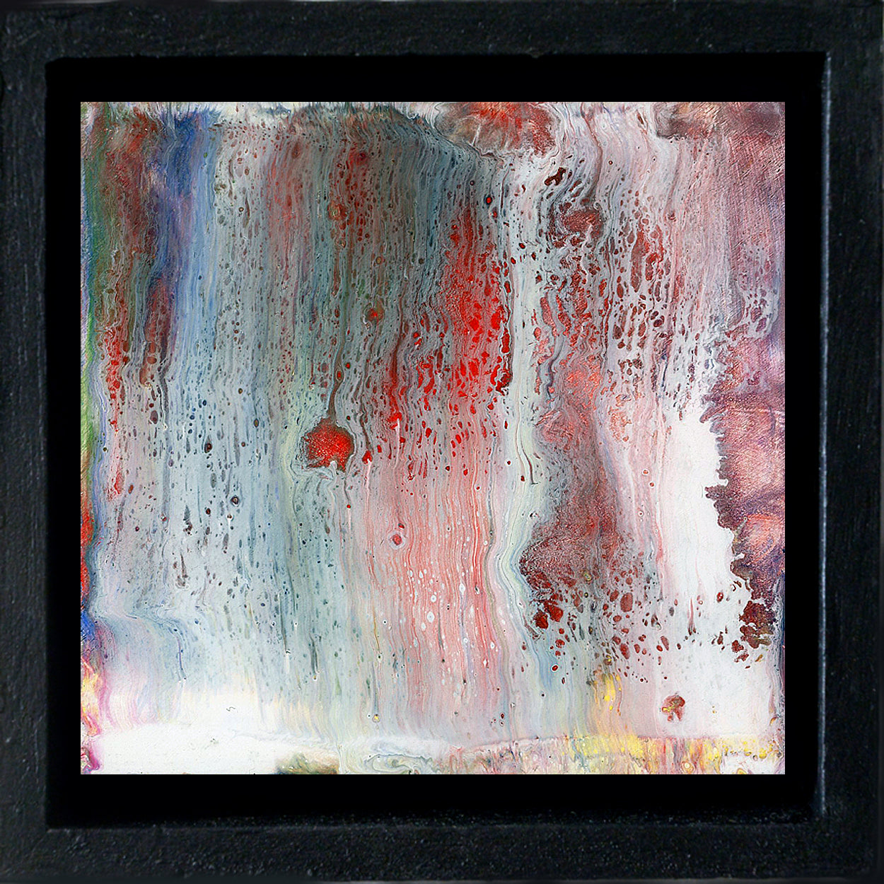 Anthony Ciambella Framed 4x4 Acrylic on Panel Painting - Modern Abstract Wall Art for Home & Office Decor