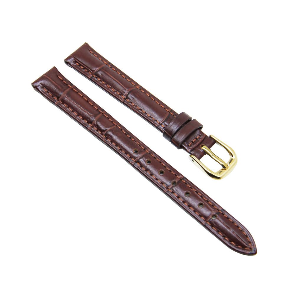 Leather Watch Band Strap - Gold Buckle, Multiple Colors for Men & Women | Casual & Formal Wear