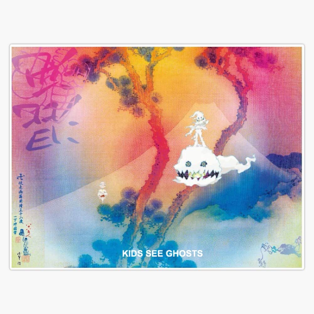 Kids See Ghosts Merch Sticker - Waterproof Vinyl Bumper Decal (5 Inch) - Perfect for Cars, Laptops, Water Bottles & Skateboards