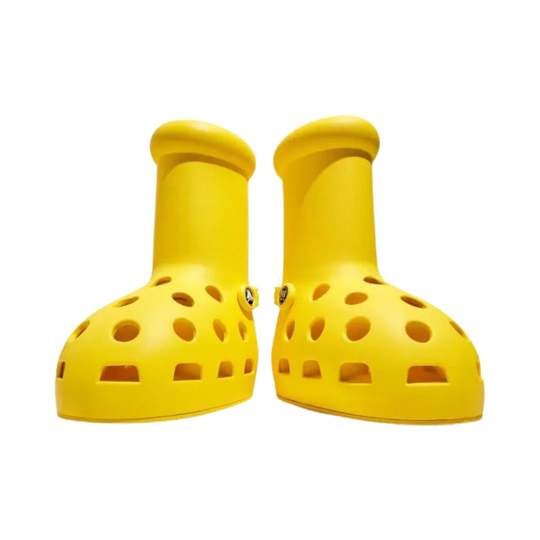 MSCHF x Crocs Big Yellow Boots - Unisex Clogs for Men & Women - Comfortable & Stylish Water Shoes for Beach, Pool & Outdoor Activities