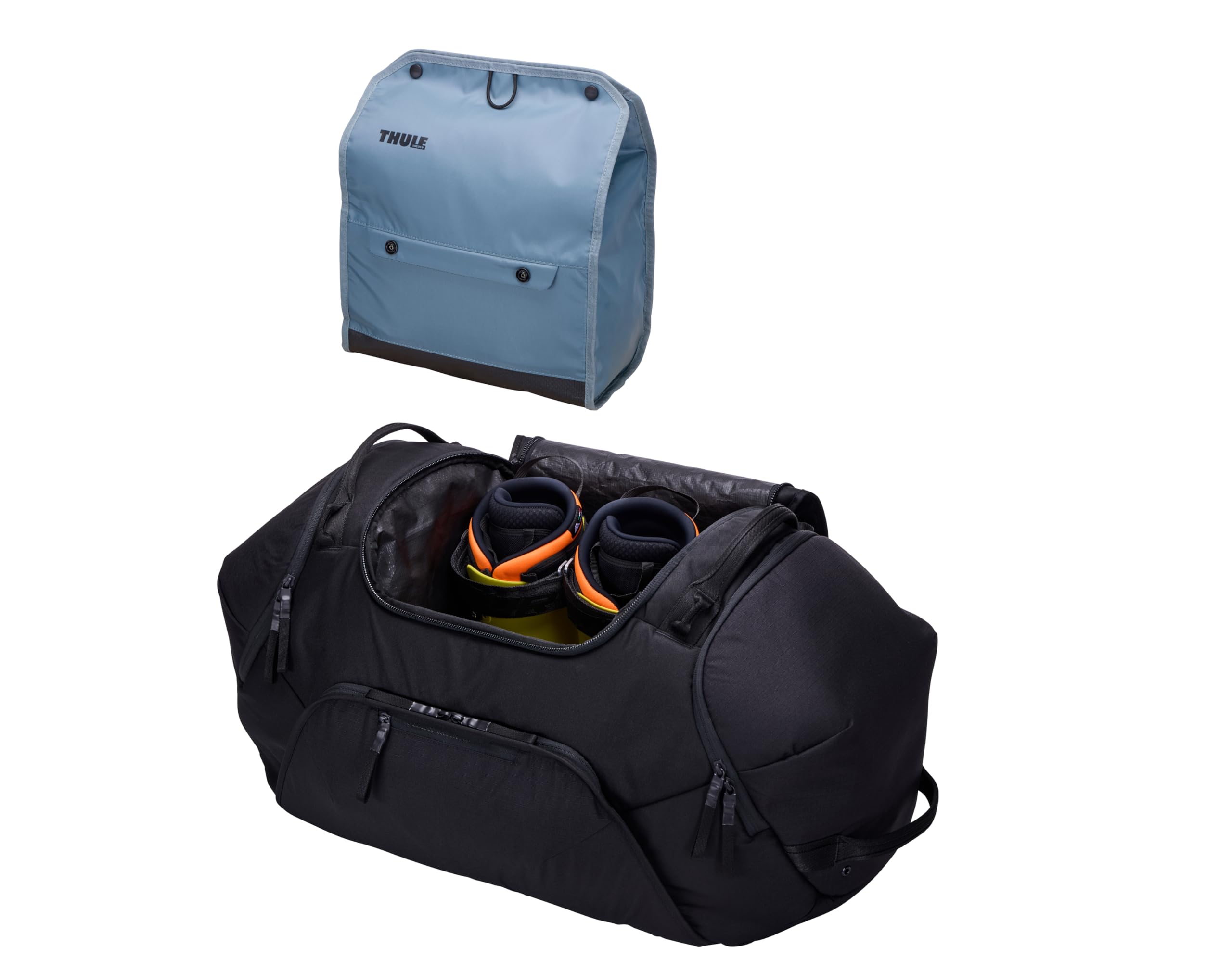 Thule Waterproof Duffel Bag with Adjustable Shoulder Strap - Large Travel Gym Sports Bag for Men & Women - Perfect for Camping, Hiking, Workout & Air Travel (Black)