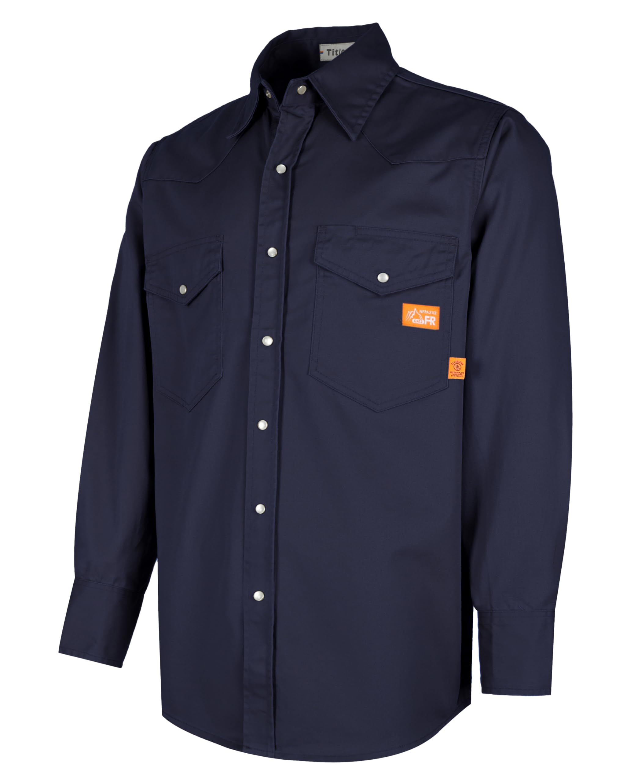 Flame Resistant Work Shirt for Men - 7.5oz Cotton FR Shirt for Welding & Industrial Safety | Titicaca Brand | Perfect for Construction, Oil Rig & Hazardous Work Environments