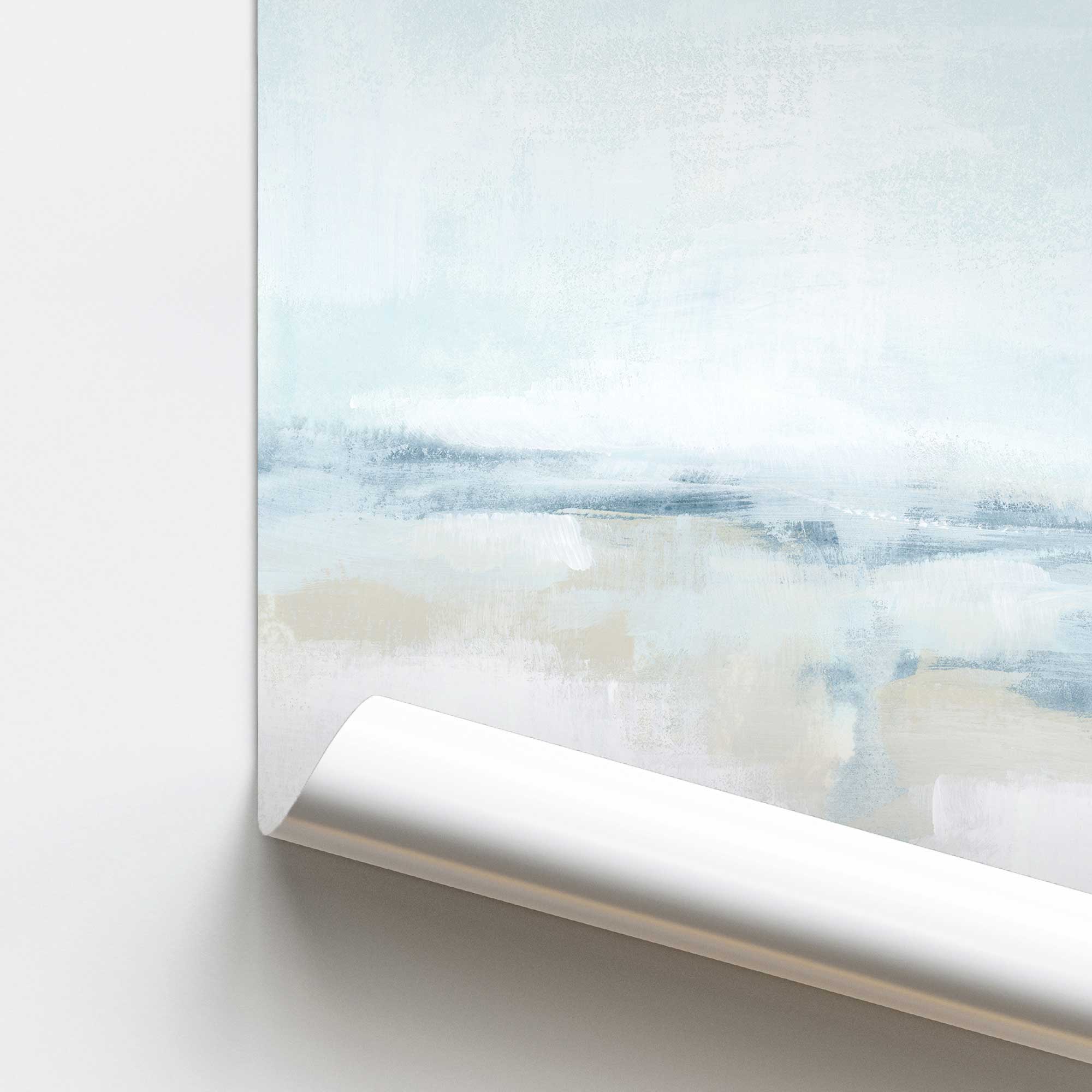Cloudy Shoreline Hues II Print - Coastal Wall Art Decor for Beach House, Living Room & Office - Perfect for Nautical & Boho Home Decor