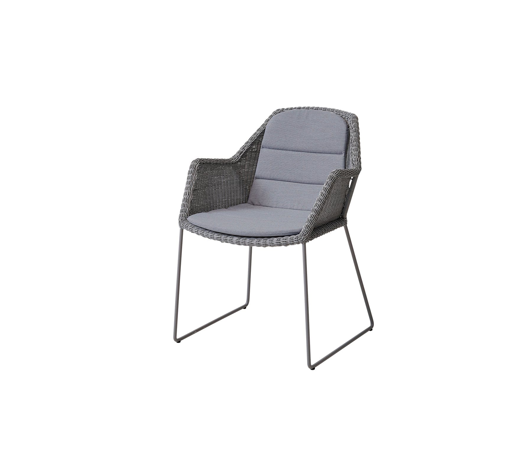 Breeze Outdoor Dining Weave Chairs Set of 2 - Lightweight Patio Furniture for Backyard, Poolside & Garden - Weather-Resistant Wicker Dining Chairs with Cushions