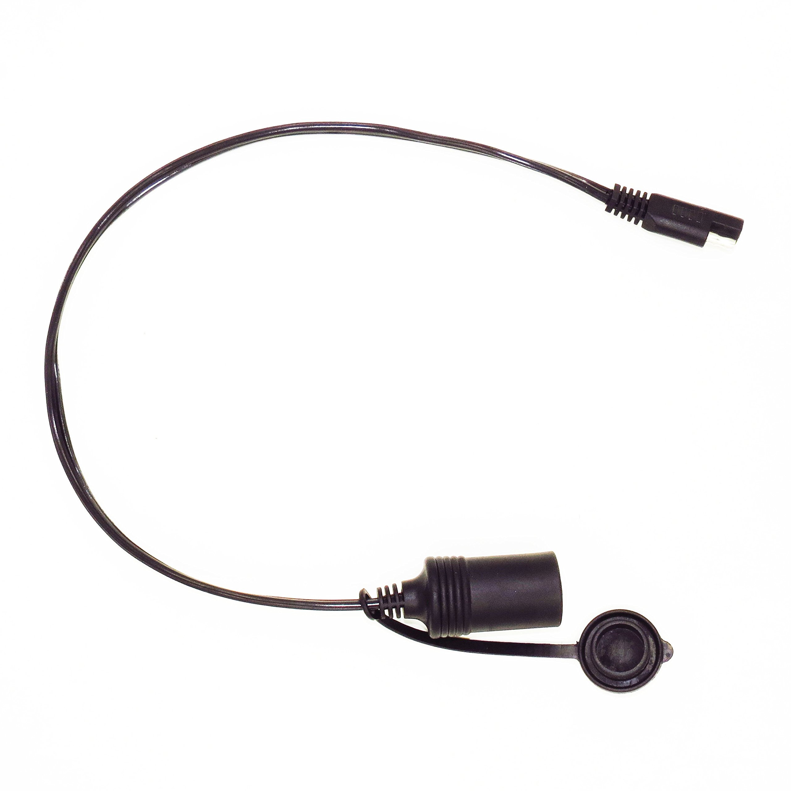 MOTOPOWER MP68993 SAE to Cigarette Lighter Socket Adapter Cable - 12V Power Converter for Car, Truck, RV, Boat - Charge Devices On The Go