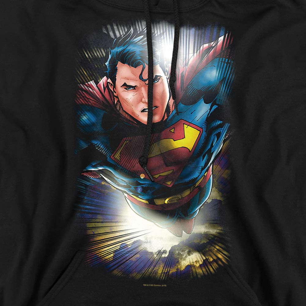 Superman In The Sky Unisex Hoodie for Men & Women | Soft Pullover Sweatshirt | Casual Wear, Cosplay & Superhero Fan Gift