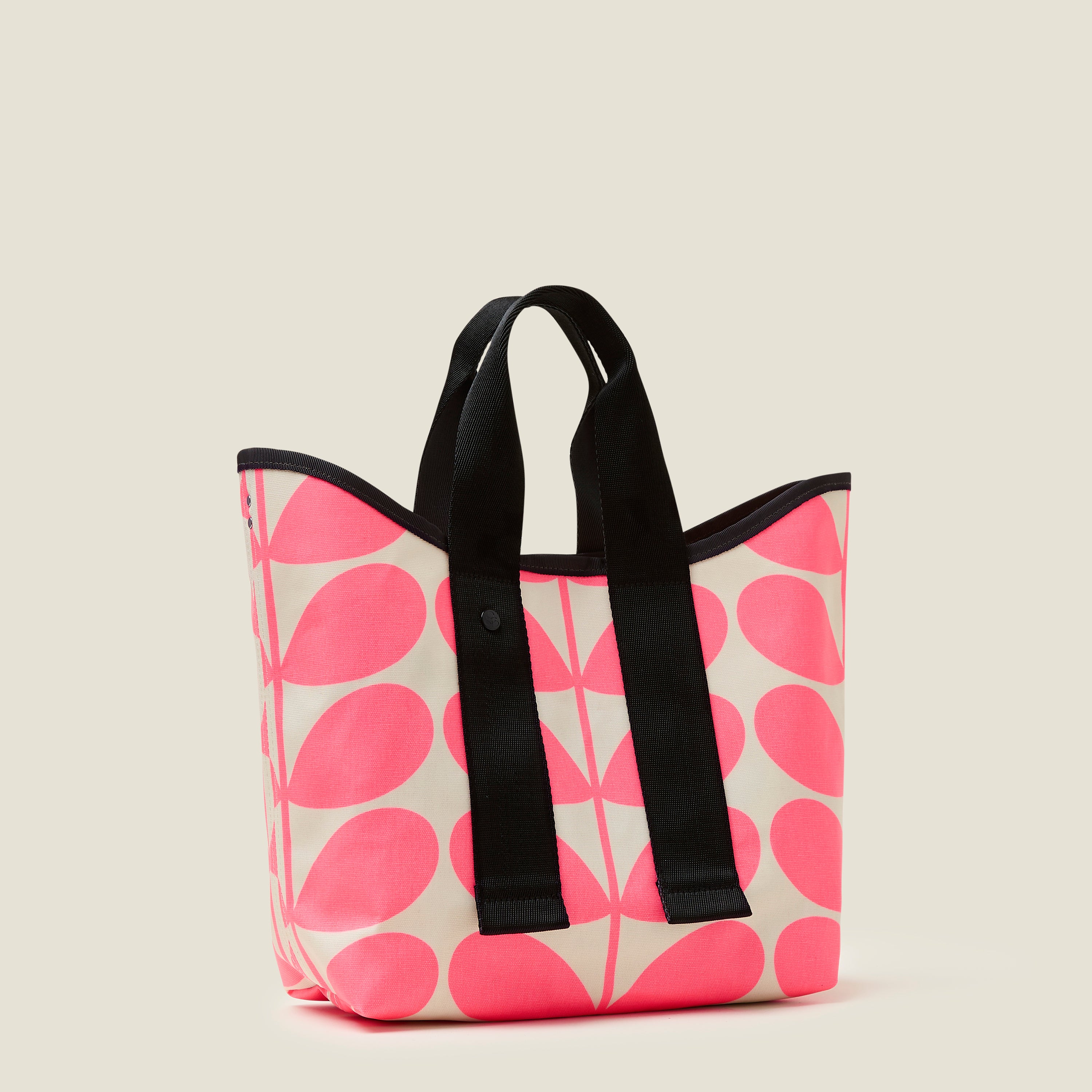 Carrysmall Basic Tote Bag - Solid Stem Neon Pink | Lightweight Durable Shoulder Bag for Women, Perfect for Work, Shopping & Beach Outings
