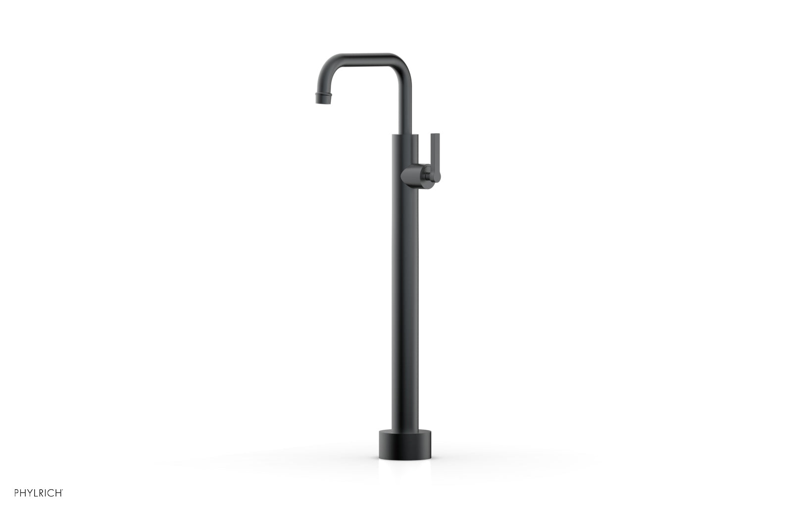 HEX MODERN Low Profile Floor Mount Tub Filler with Lever Handle - Model 501 55 04 - Perfect for Modern Bathroom Renovations and Spa-Like Showower Experiences