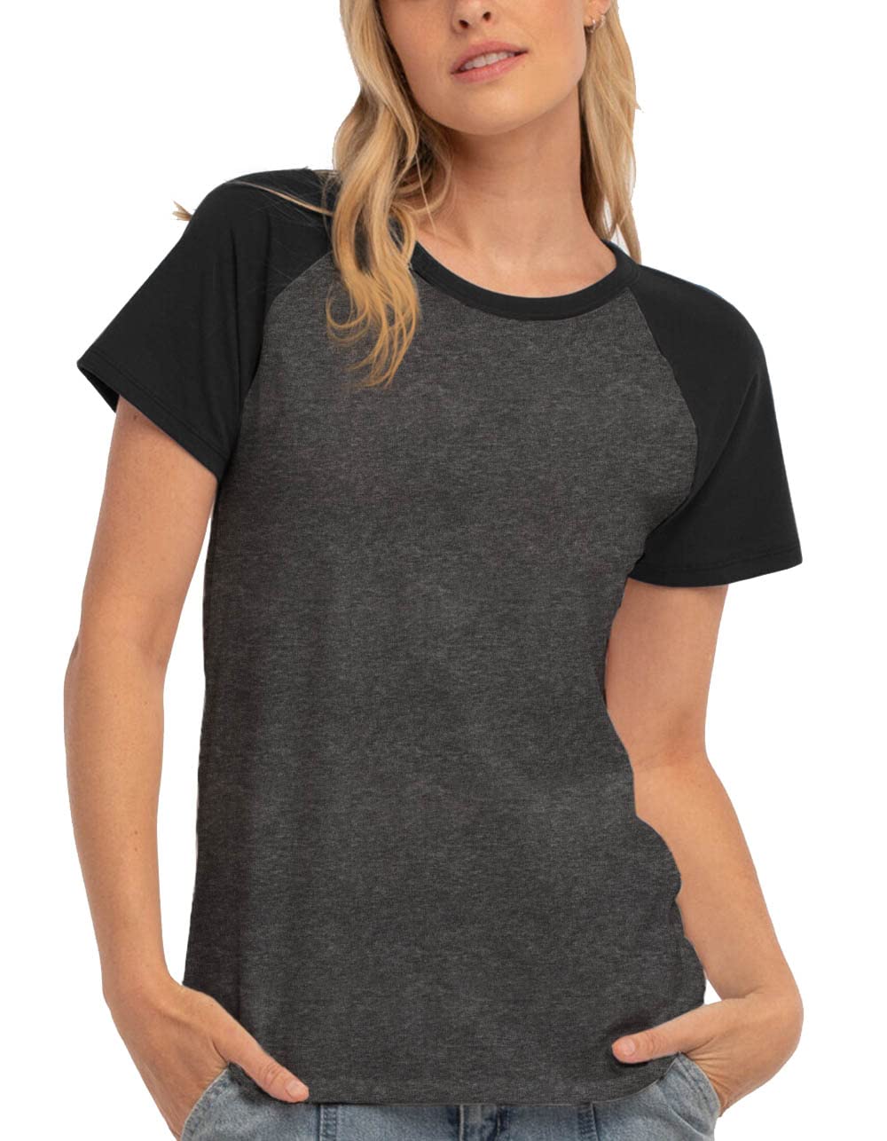 Decrum Women's Raglan Short Sleeve Baseball Tee - Trendy Casual T-Shirt for Women | Perfect for Everyday Wear, Weekend Outfits & Sporty Looks