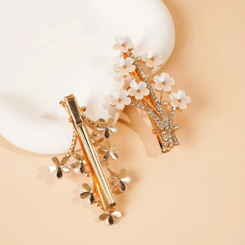 VSAKSH 2-Pack Rhinestone Crystal Hair Clips for Women - Wedding Bridal Hair Accessories, Hair Pins & Barrettes for Bride, Girls & Women - Perfect for Weddings, Prom, Parties & Special Occasions