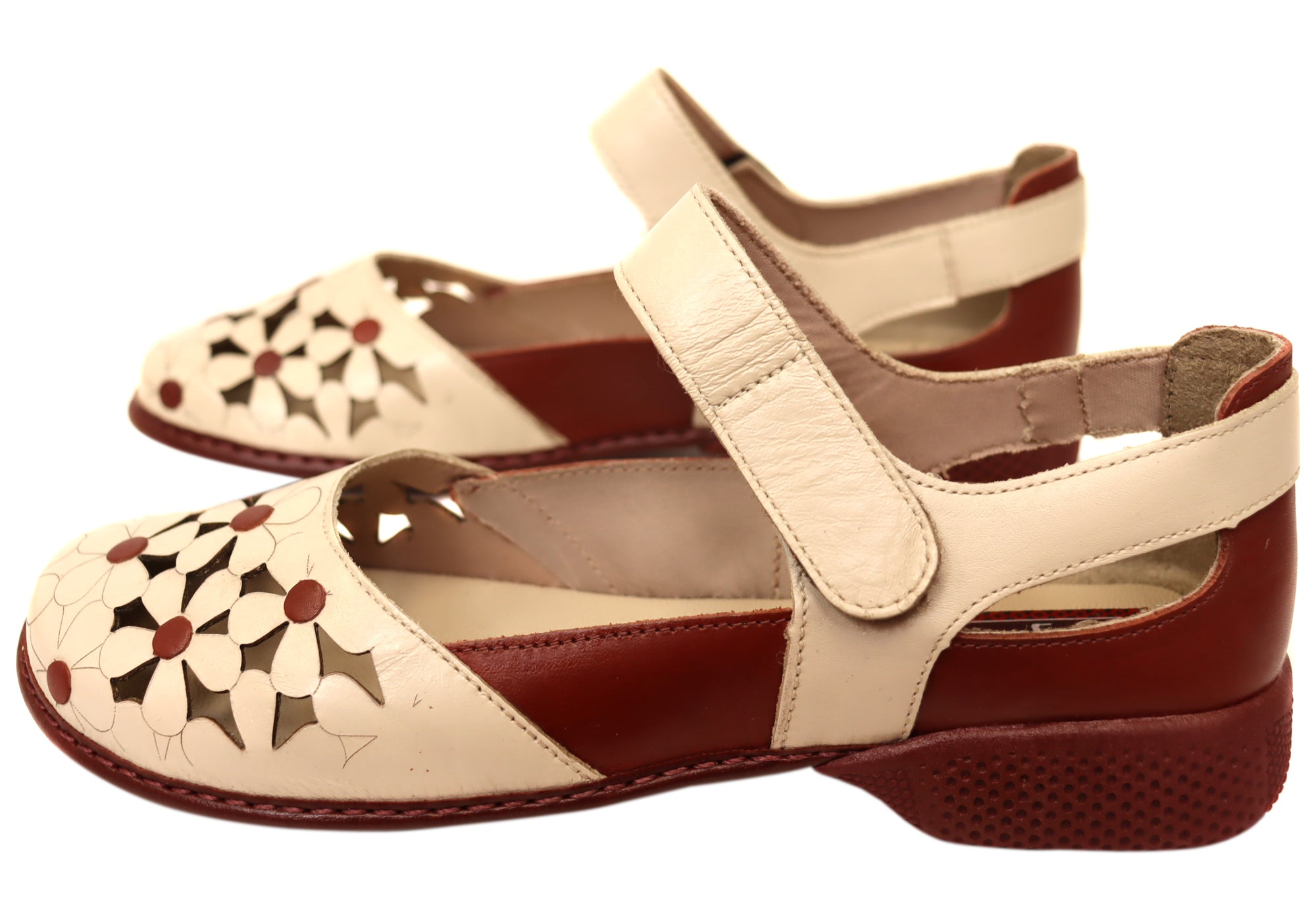 J Gean Tulip Women's Comfortable Brazilian Leather Mary Jane Shoes - Elegant & Supportive Flats for Work, Wedding & Everyday Wear