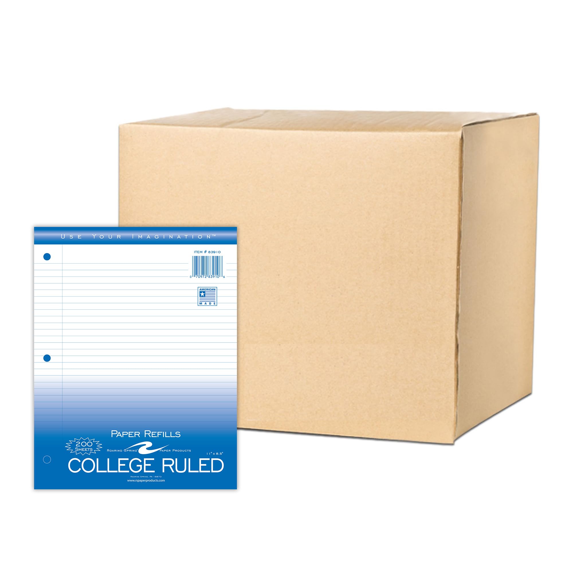 Roaring Spring College Ruled Loose Leaf Paper - 200 Sheets, 8.5