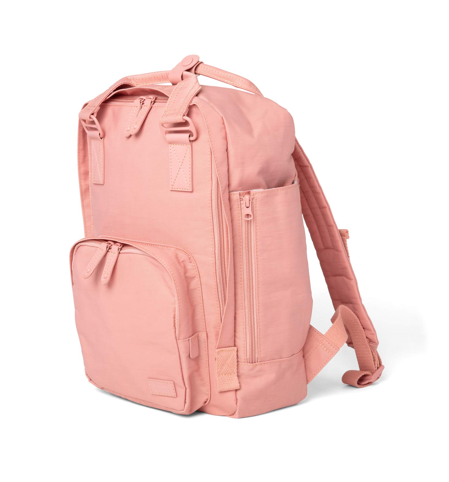 Pacific Mason Cama Backpack for Women - Stylish Dusty Rose Laptop Backpack with USB Charging Port, Water Resistant College School Travel Bag - Perfect for Work, Commute & Outdoor Adventures