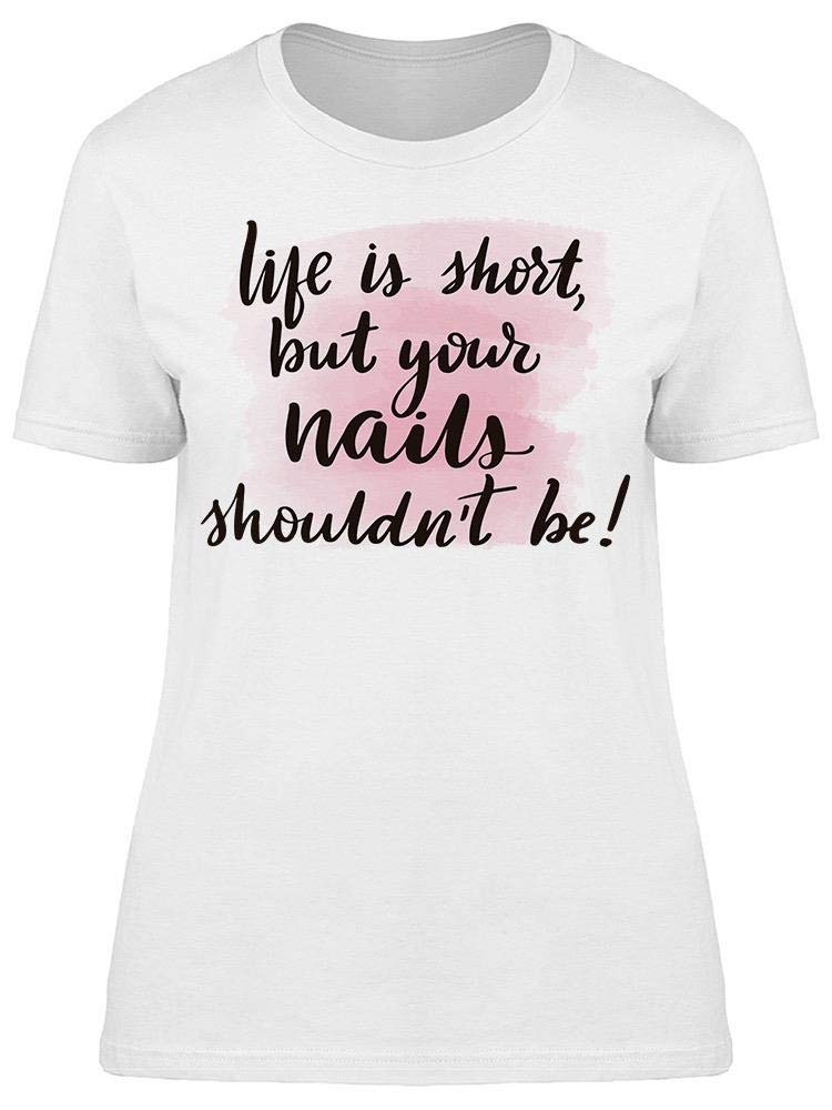 Smartprints Women's Funny Nail Art T-Shirt - Trendy Graphic Tee for Nail Lovers & Beauty Enthusiasts | Perfect for Casual Wear, Girls Night Out & Nail Salon Appointments
