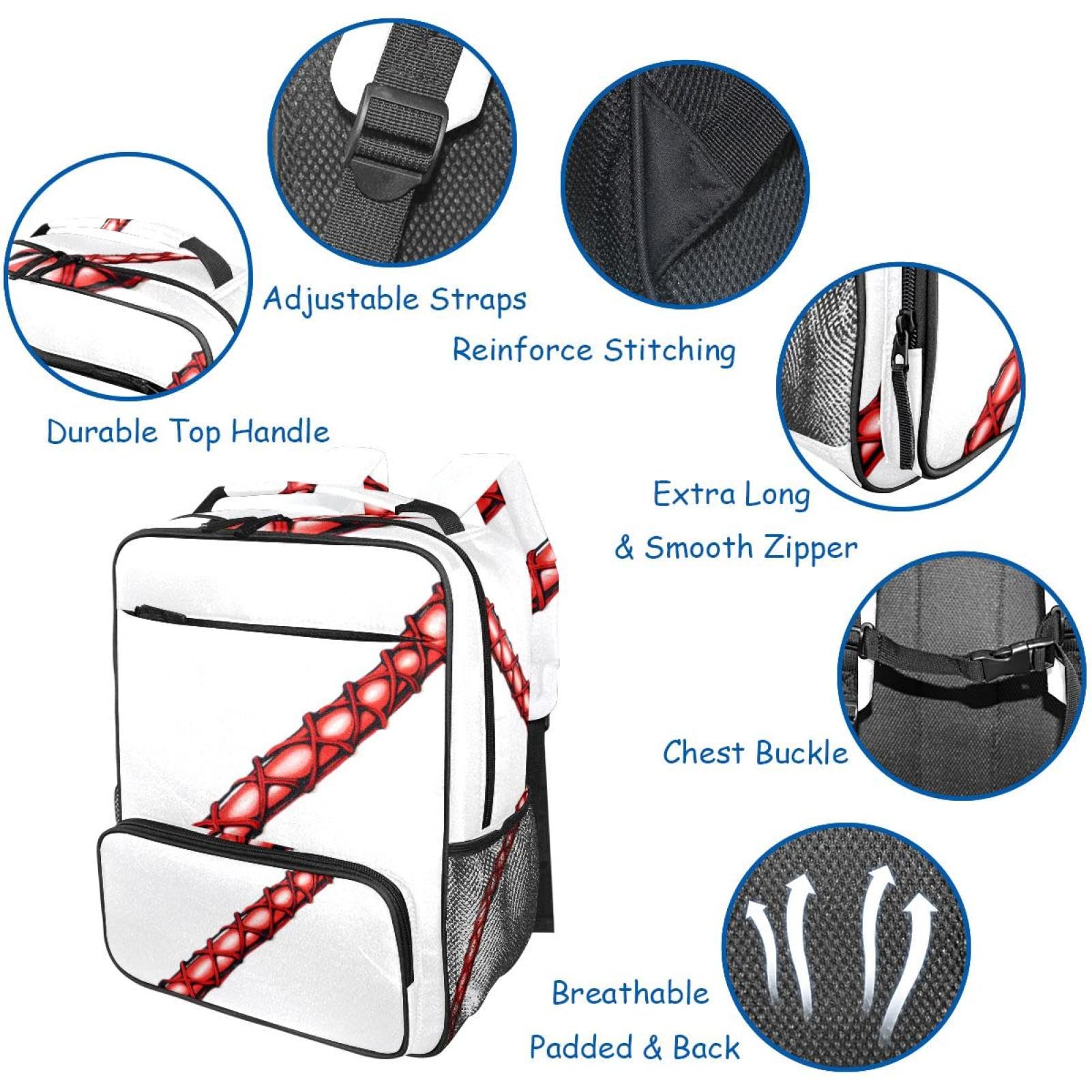 Best Travel Backpack for Men & Women - Durable Baseball Backpack for Commuting, Hiking, School & Outdoor Adventures