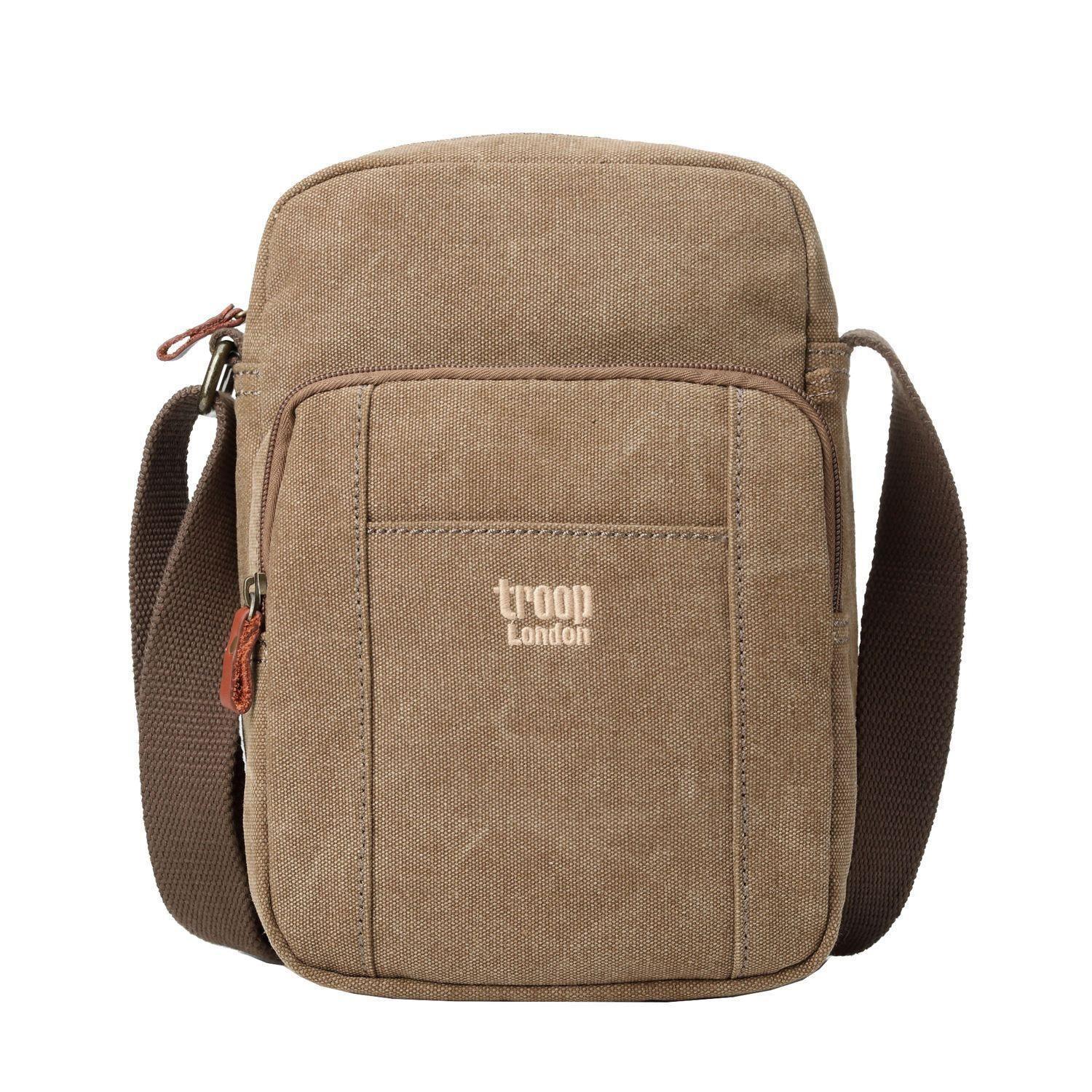 TRP0370 Troop London Classic Canvas Crossbody Bag for Men & Women - Stylish & Durable Everyday Shoulder Bag for Work, Travel & Casual Outings