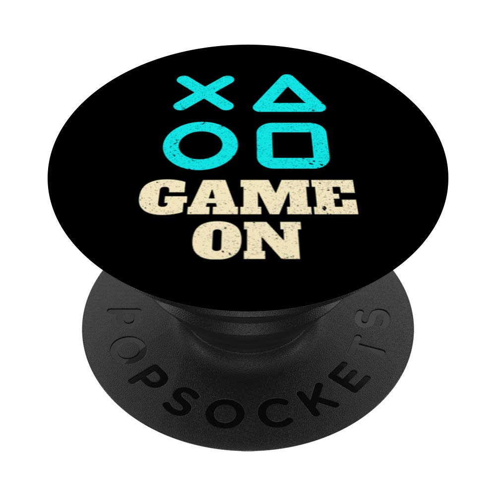 Game On Video Gamer Gaming PopSockets PopGrip - Swappable Phone & Tablet Grip for Gamers | Perfect for Mobile Gaming, Streaming & Esports Enthusiasts