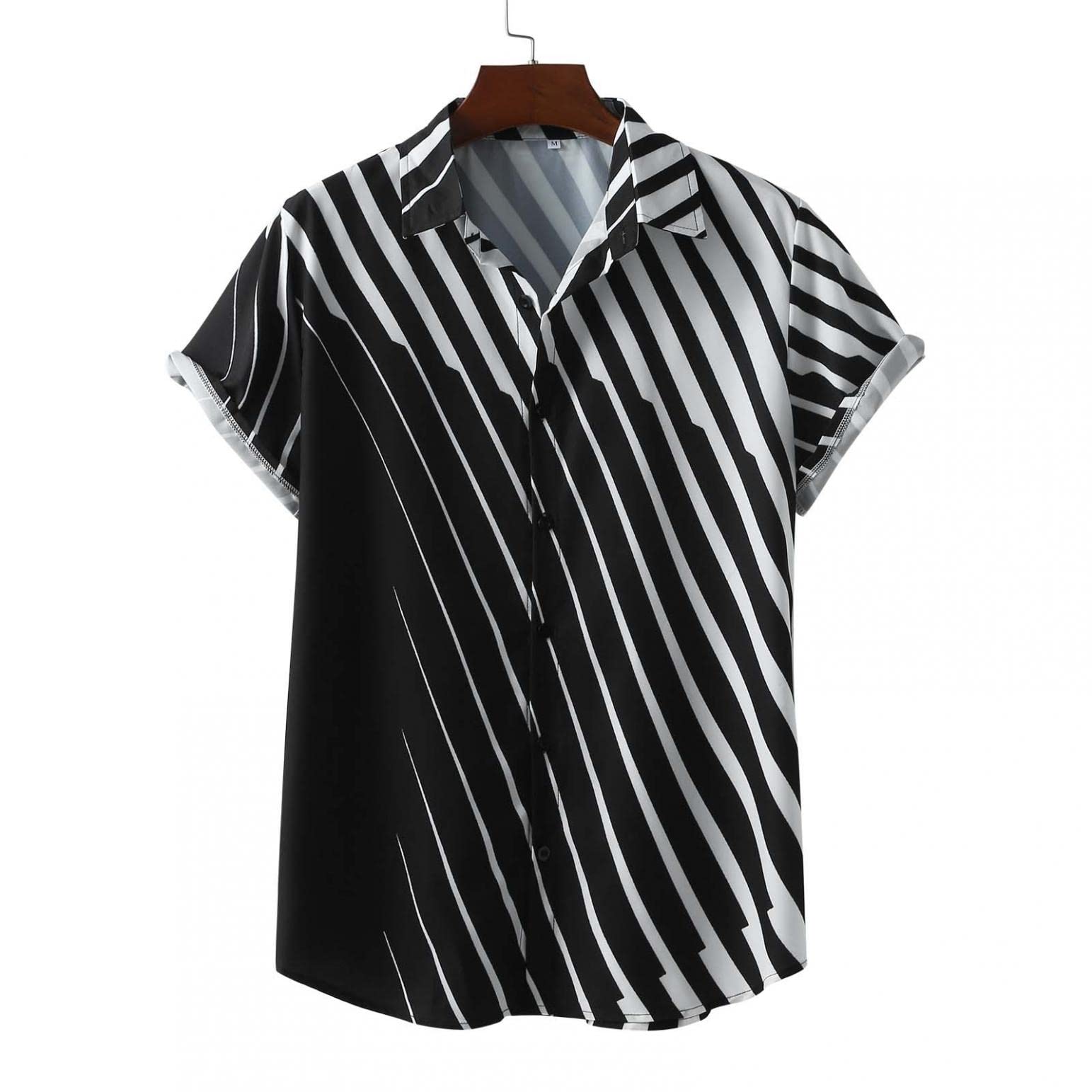 Premium Men's Muscle Fit Dress Shirts - Wrinkle-Free Long Sleeve Button Down Shirts for Business & Casual Wear | Hawaiian Aloha Shirts for Vacation & Beach Parties