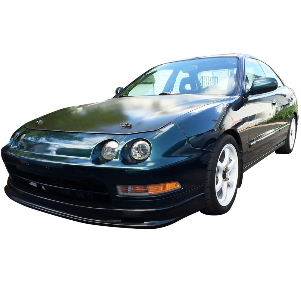 IKON MOTORSPORTS Front Bumper Lip for 1994-1997 Acura Integra - PP Polypropylene Unpainted Spoiler | Enhances Aerodynamics & Sporty Look | Perfect for Car Enthusiasts & Street Racing Upgrades