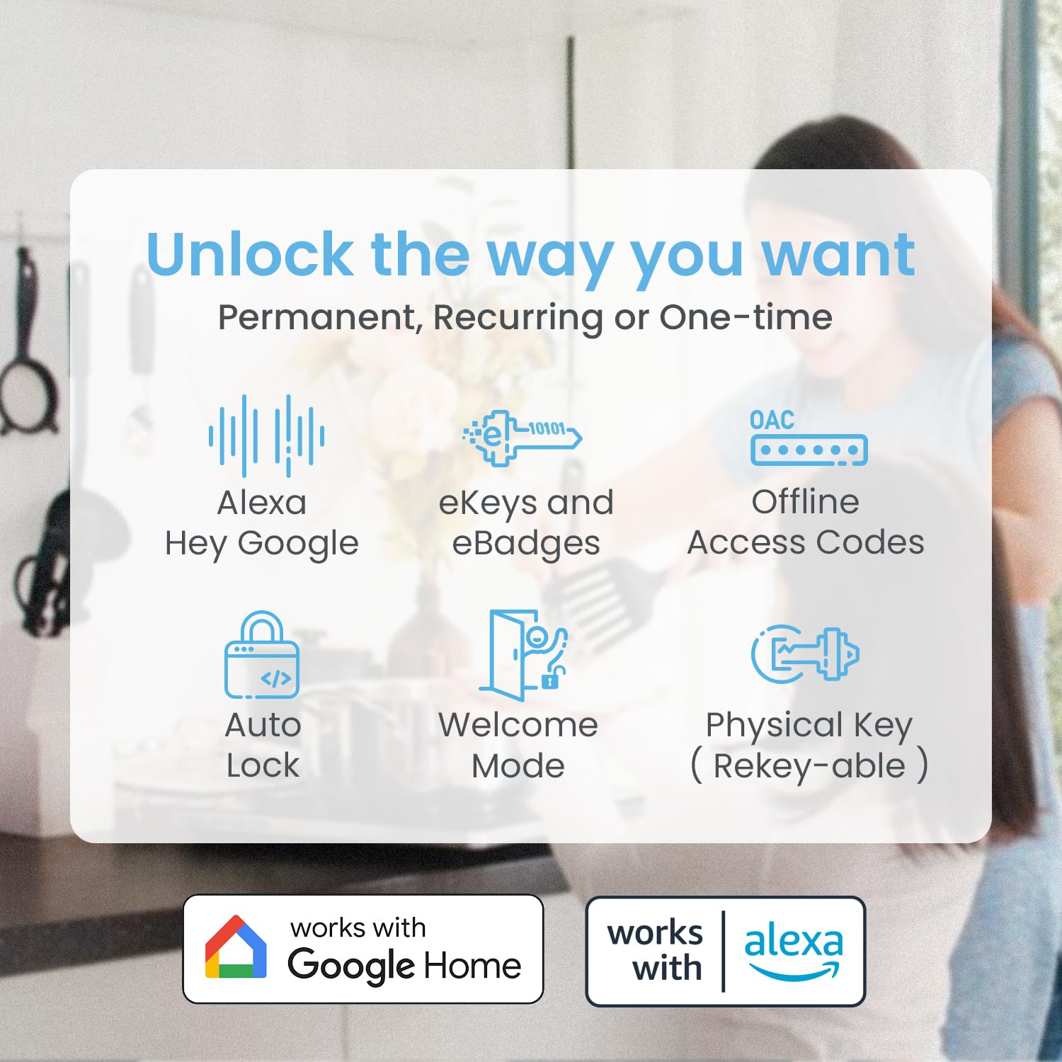 Lockly Vision Smart Lock with HD Video Doorbell - Fingerprint & Touchscreen Keypad Front Door Lock, App Control, Auto Lock, No Monthly Fee (Satin Nickel) - Secure Your Home with Smart Access & Video Monitoring