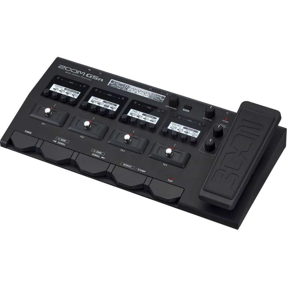 Zoom G5n Guitar Multi-Effects Processor with AKG K240 Studio Headphones & 10ft Instrument Cable Bundle - Perfect for Home Recording, Live Performances & Music Practice