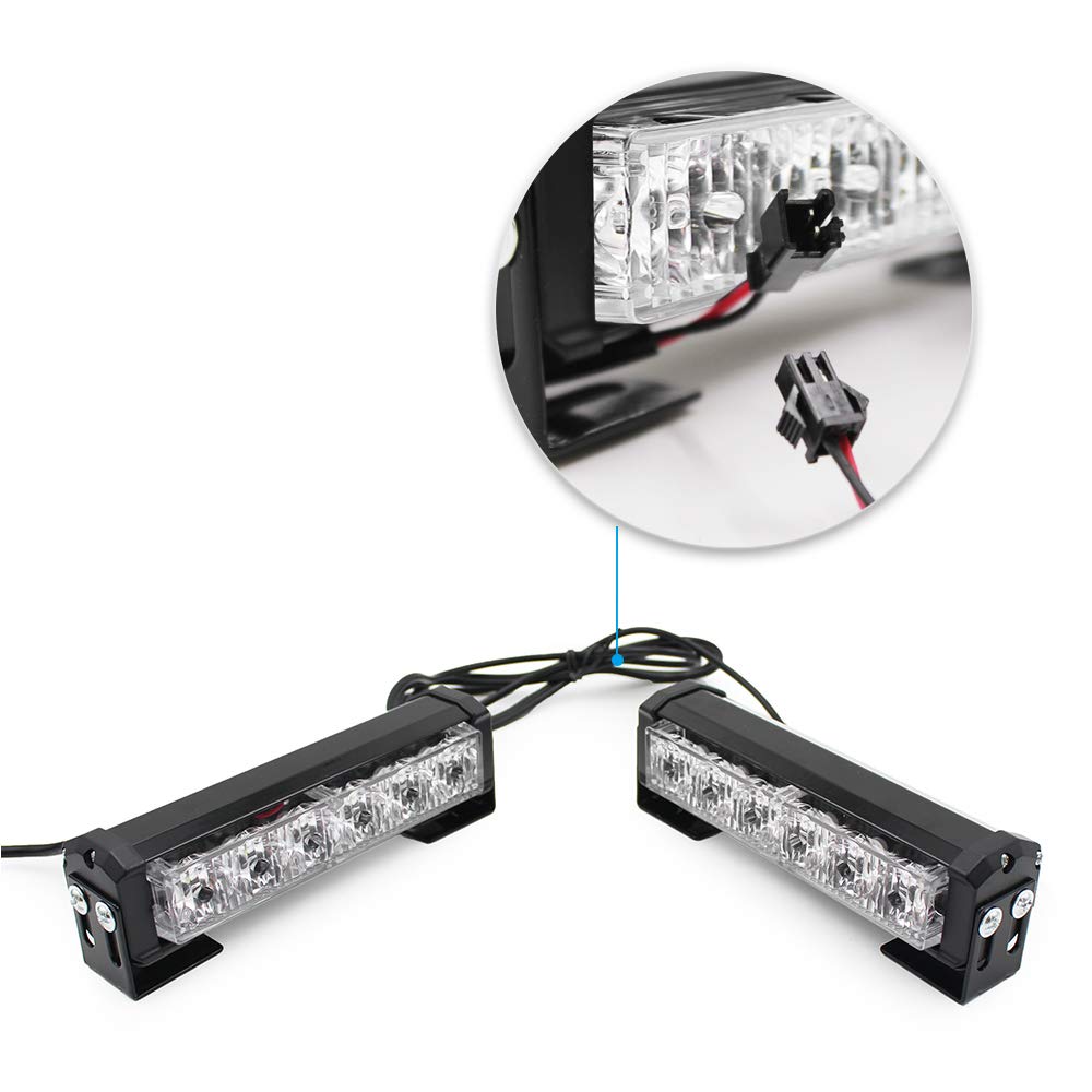 3M Extension Wire for LED & COB Linear Strobe Lights - Replacement Cable Between Two 9-Mode Emergency Warning Lights - Compatible with Vehicle Roof/Dash/Windshield Installation - Perfect for Police Cars, Tow Trucks & Emergency Vehicles