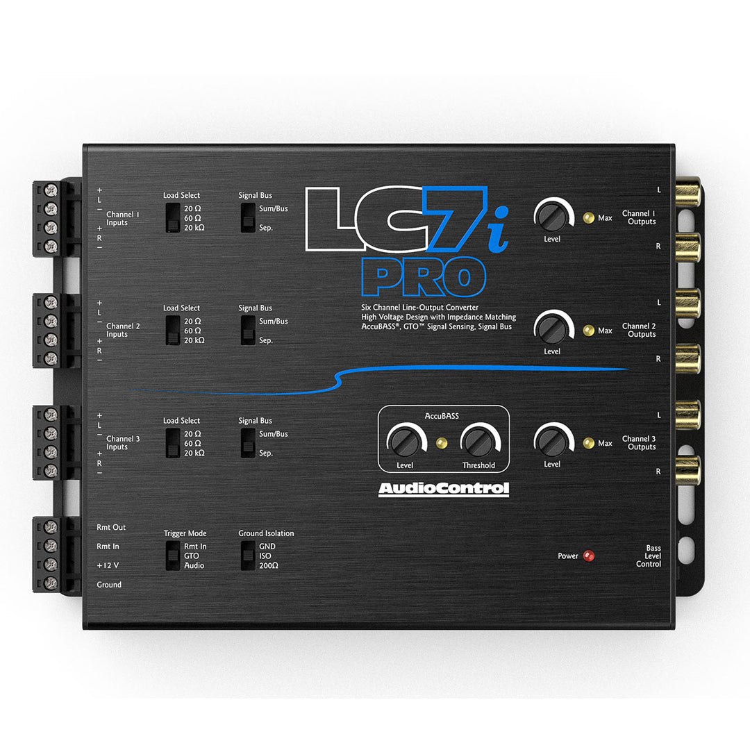AudioControl LC7i Pro - 6 Channel Line Output Converter with AccuBass & ACR-1 Dash Remote for Car Audio System | Premium Sound Quality for Vehicles, Trucks & SUVs | Perfect for Upgrading Factory Stereo to Aftermarket Amplifiers