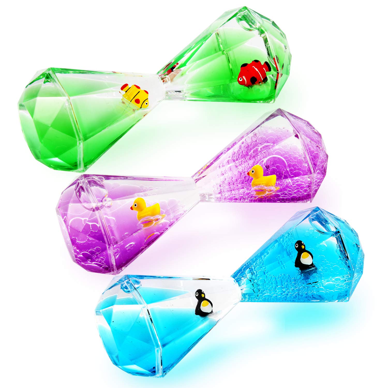 YUE MOTION - 3-Pack Liquid Motion Bubbler Sensory Toys for Kids & Adults | Calming Relaxation Timer for Autism, Stress Relief & Focus | Desk Decor for Office, Classroom & Home Use