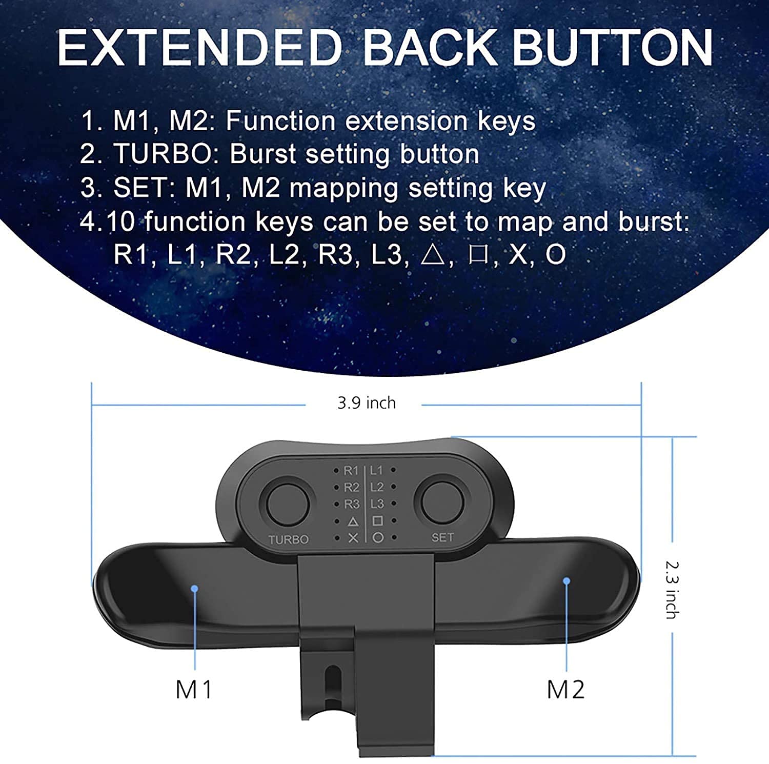 COITROZR PS4 Controller Paddles - Strike Pack & Back Button Attachment for PS4 Gamepad | Enhance Gaming Performance for FPS, Racing & Competitive Play