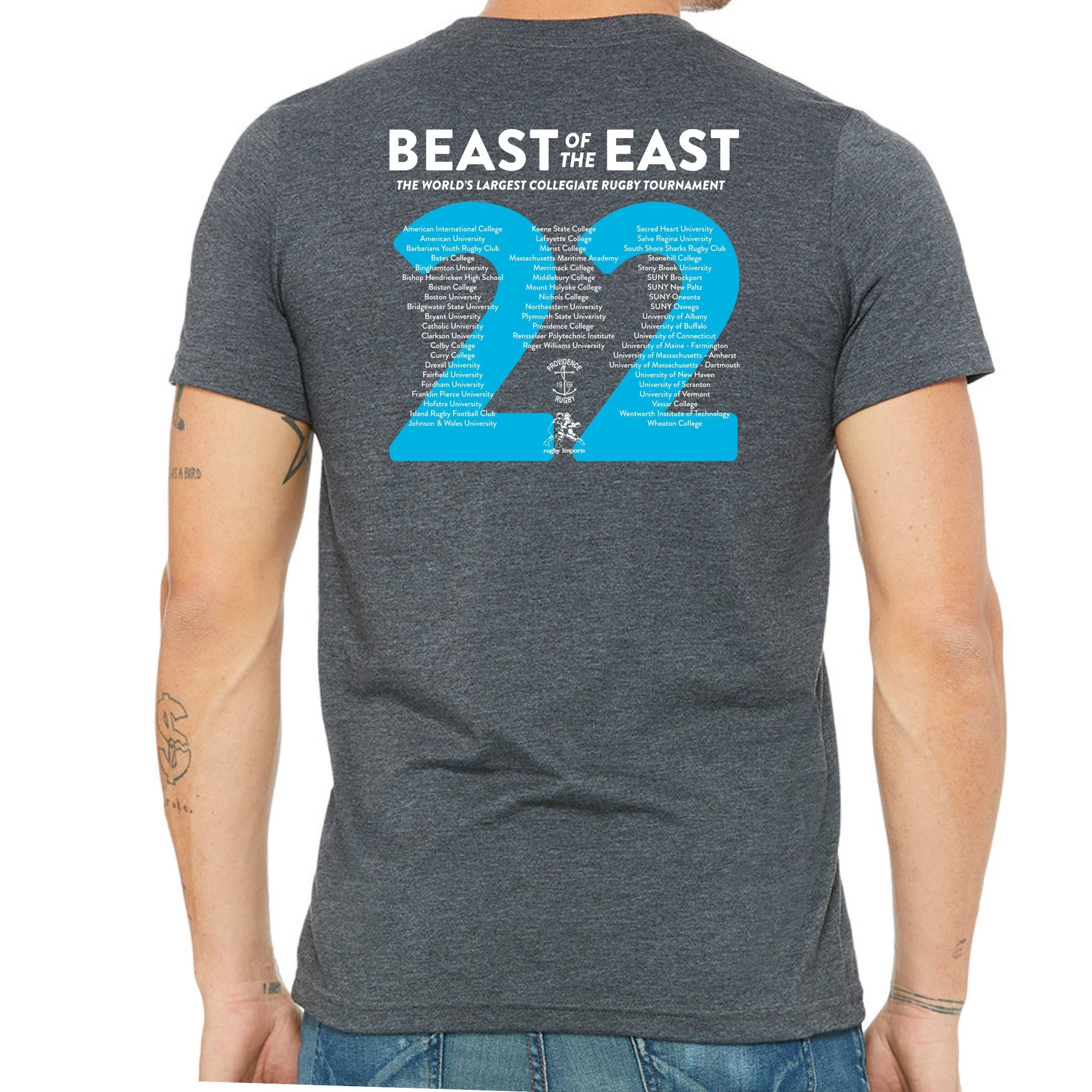 BOE '22 Beast Rugby T-Shirt - Men's Athletic Performance Tee for Rugby & Training - Perfect for Sports, Gym & Casual Wear
