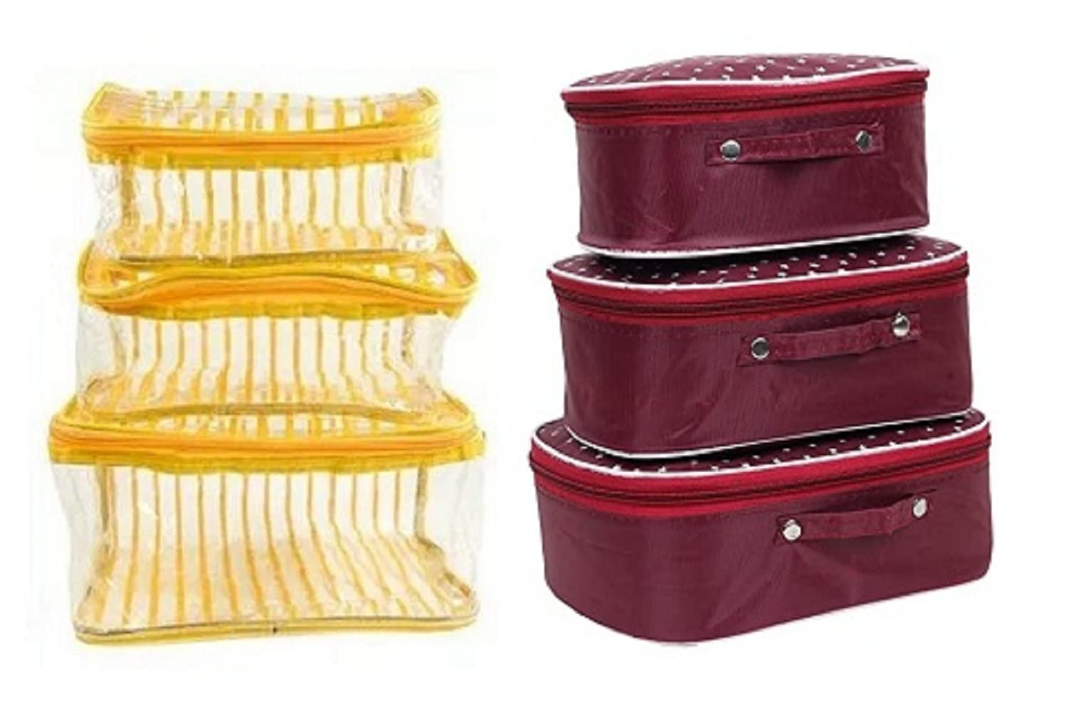 Ultimate Fashionista 2-Piece Combo Pack - 3-Piece Vanity Box Set, Makeup Kit, Travel Organizer & Multipurpose Storage (Multicolor) | Perfect for Travel, Home & Salon Organization