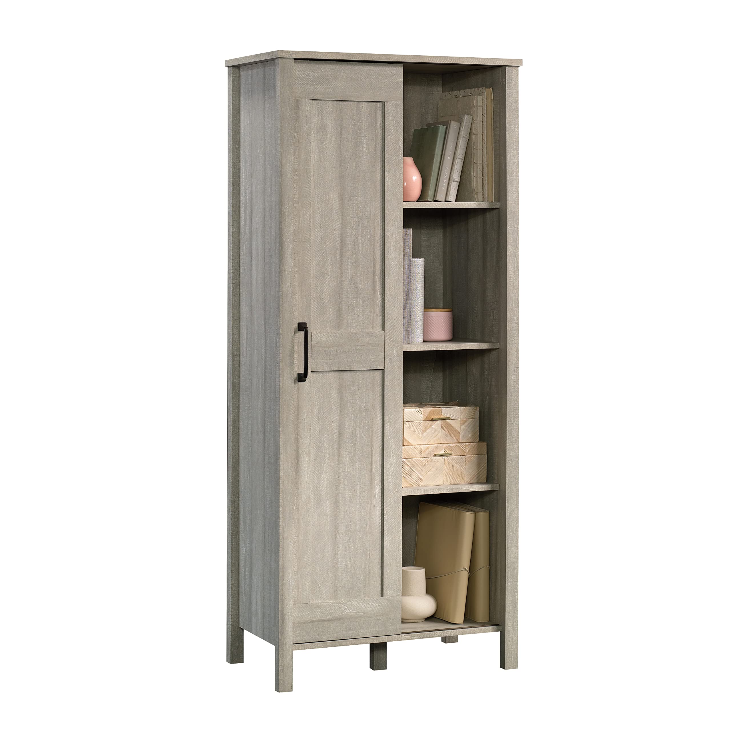 Sauder Spring Maple Sliding Door Storage Cabinet - Pantry Organizer for Kitchen, Bathroom, or Office - 36 Inch Wide Freestanding Storage Unit with Adjustable Shelves