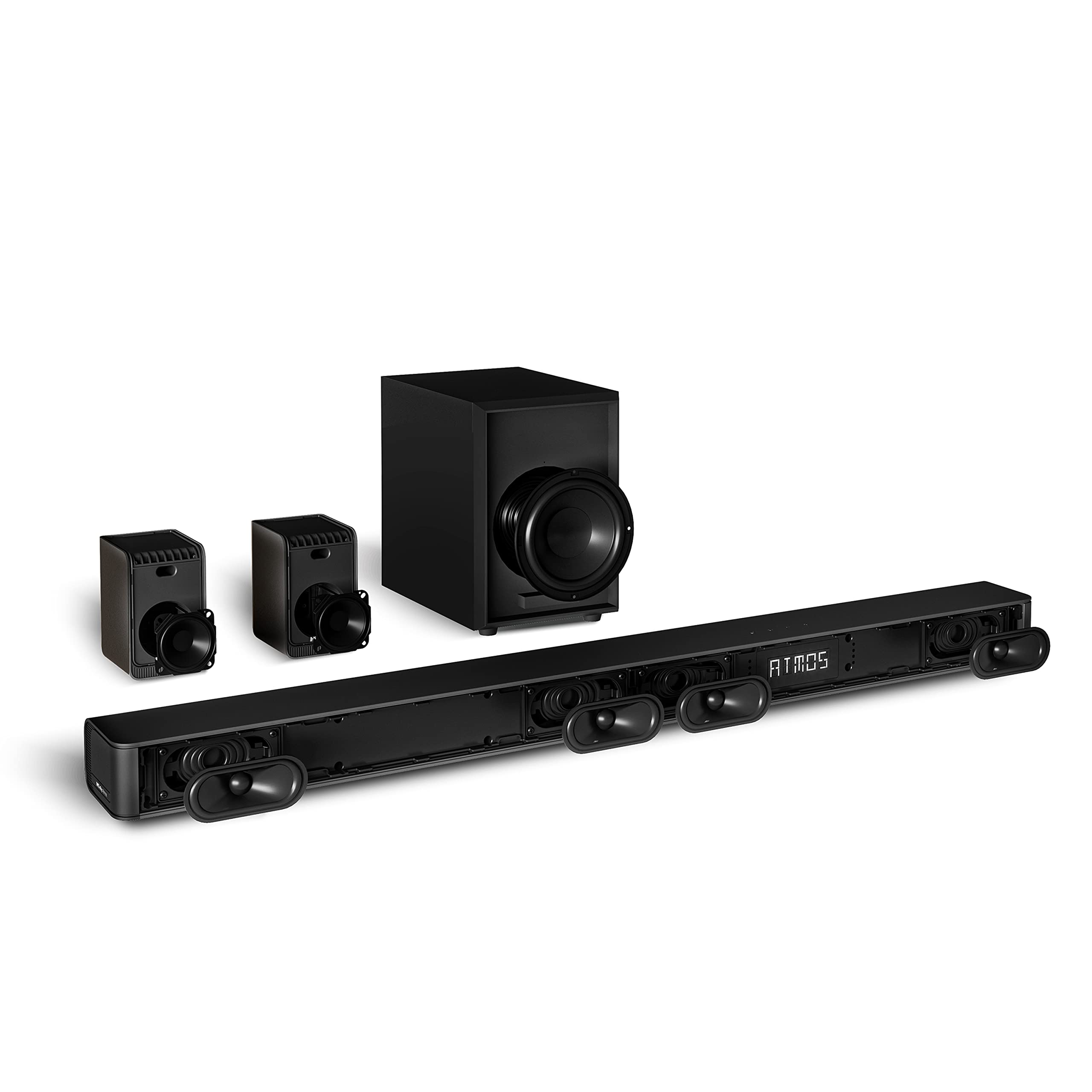 Hisense AX5100G 5.1 Channel 340W Dolby Atmos Soundbar with Wireless Subwoofer & Rear Speakers - Premium Home Theater Audio System for Movies, Gaming & Music (Black)