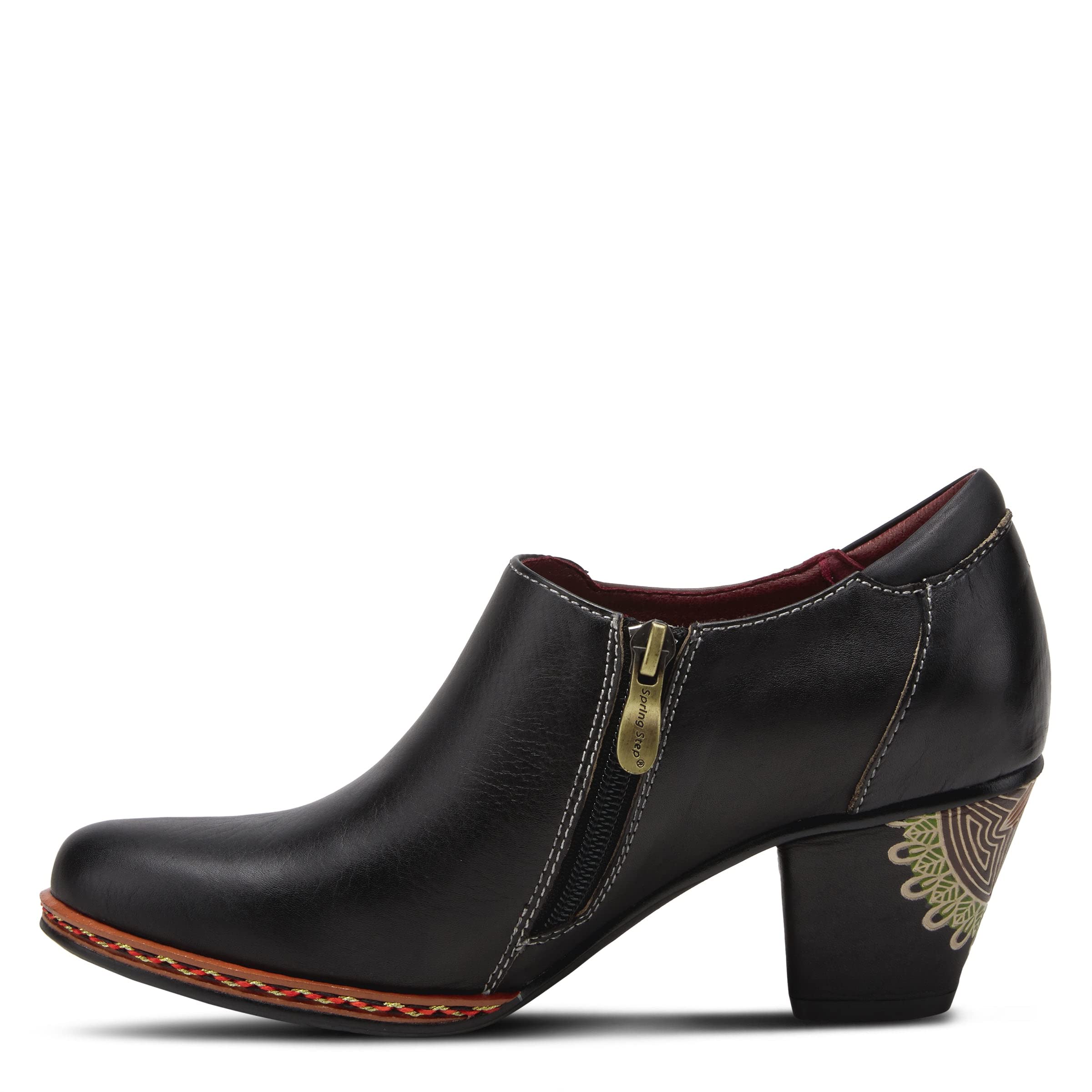 Spring Step Women's L'Artiste Zami Shootie - Comfortable Ankle Boots for Women, Fashionable Low Heel Booties with Side Zipper | Perfect for Office, Casual Outfits & Fall/Winter Wear