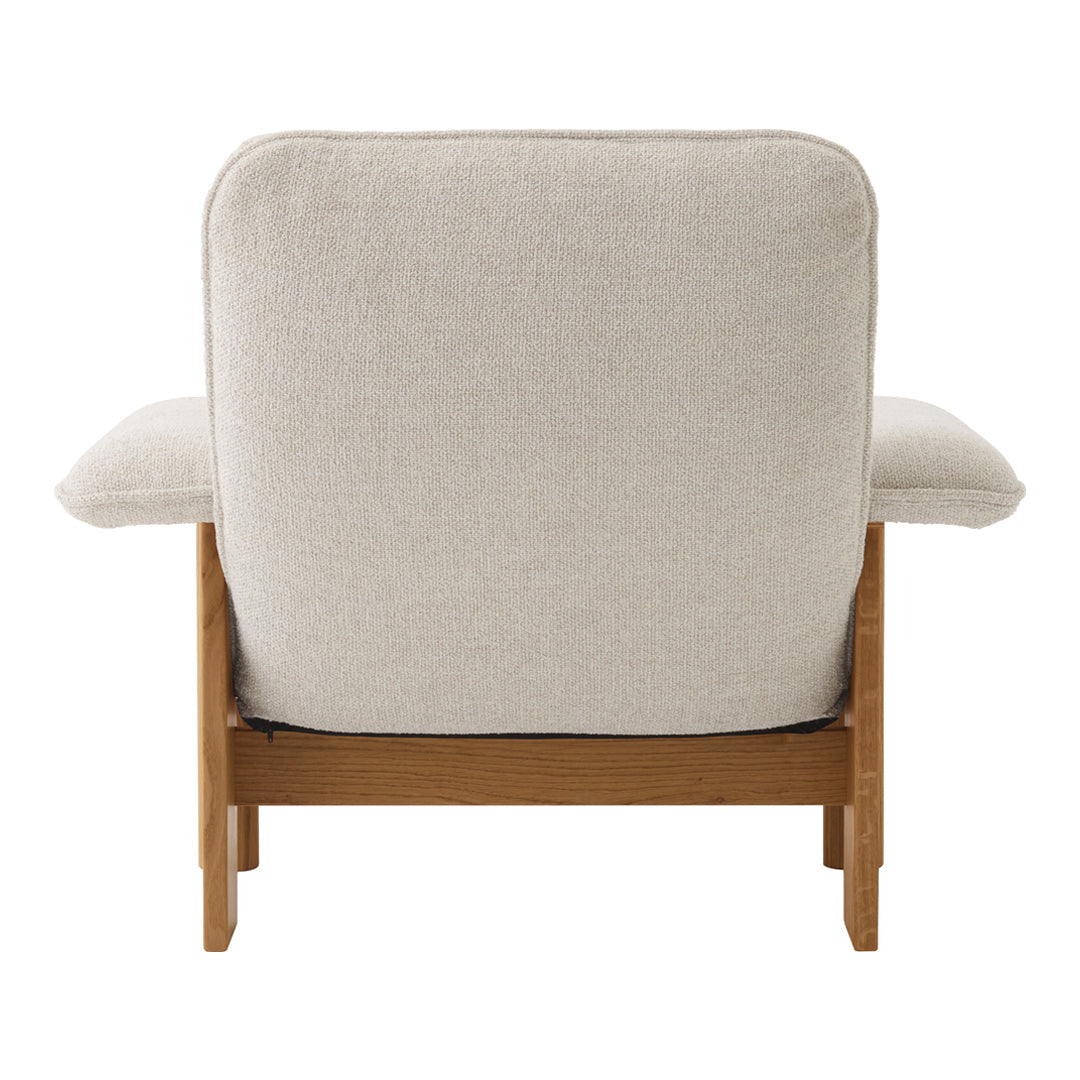 Brasilia Lounge Chair - Mid Century Modern Accent Chair for Living Room, Bedroom & Office - Comfortable Upholstered Armchair with Wooden Legs - Perfect for Relaxing, Reading & Decor