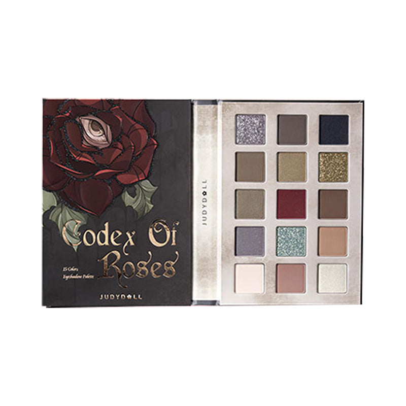 Judydoll Halloween Limited Edition 15-Color Eyeshadow Palette - Rose Gold & Burgundy Shades | Perfect for Party Makeup, Cosplay & Night Out Looks