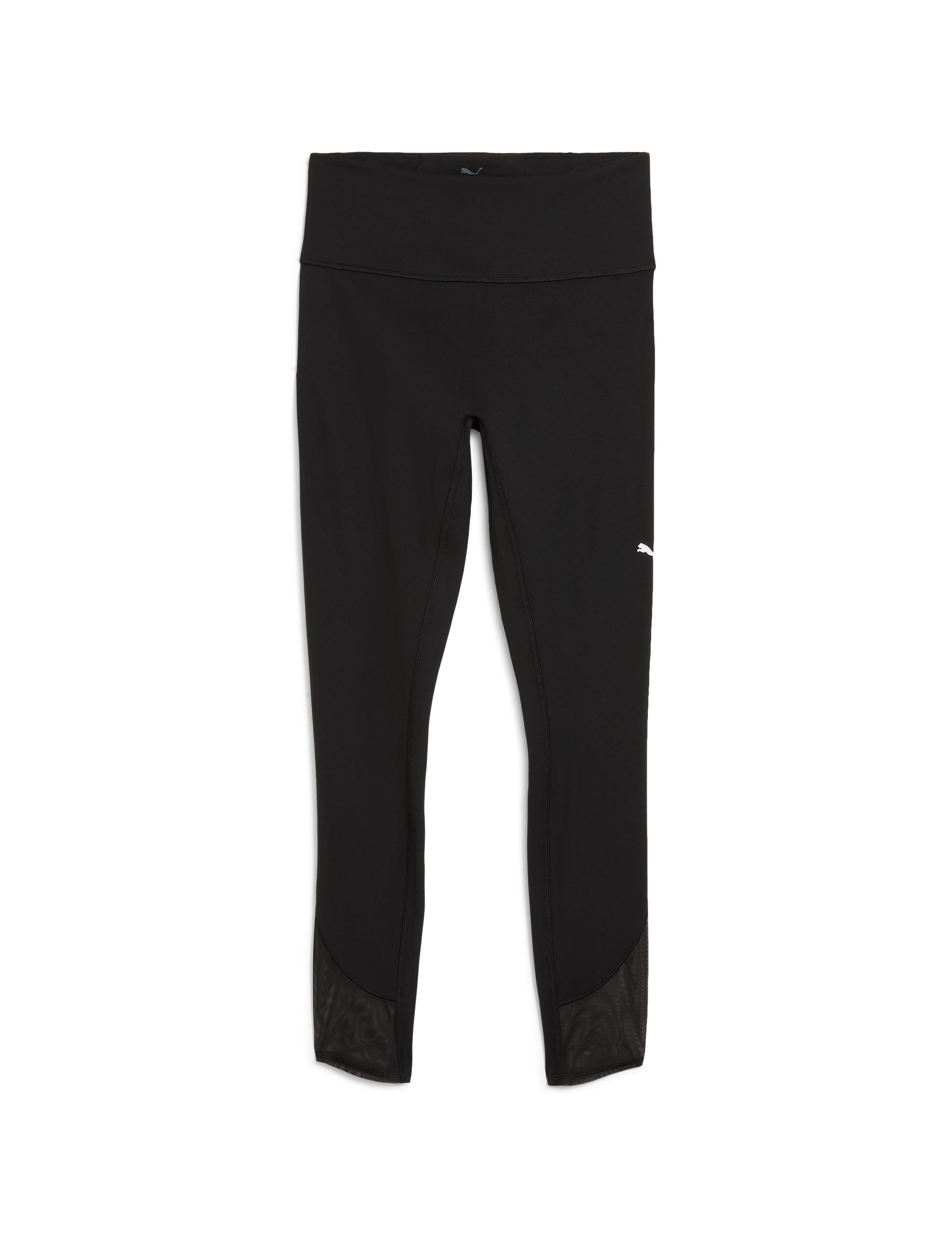 Cloudspun Soft Mesh High Waisted 7/8 Tights for Women - Breathable Workout Leggings, Yoga Pants & Running Tights in Black - Perfect for Gym, Lounge & Everyday Wear