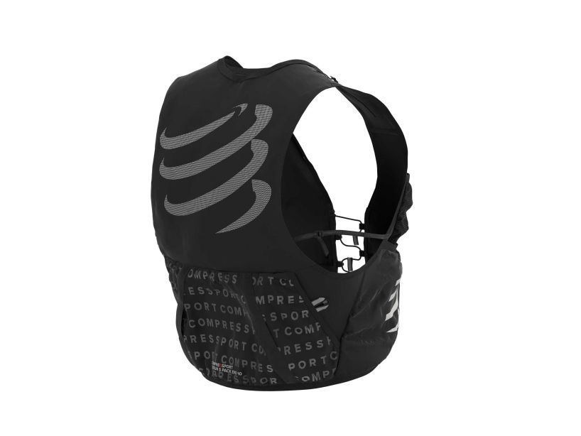 COMPRESSPORT Unisex UltRun S Pack Evo 10 Hydration Running Vest - Lightweight & Breathable for Trail Running, Hiking & Outdoor Adventures (Black)