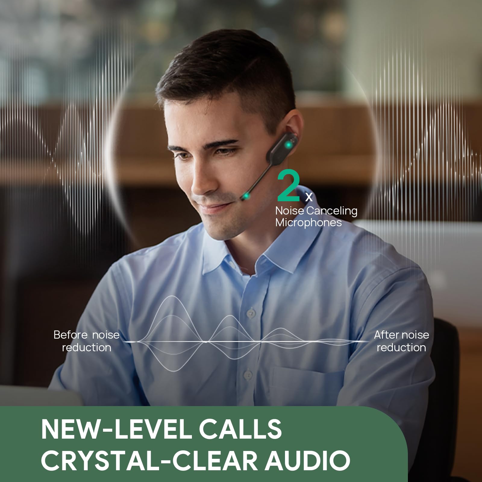 Yealink WH63 E2 DECT Wireless Headset - Teams Certified Mono Office Headset with Noise Cancelling Mic | 607ft Range | 3 Wearing Styles | Compatible with Desk Phones & Computer Softphones | Ideal for Remote Work, Call Centers & Business Communications