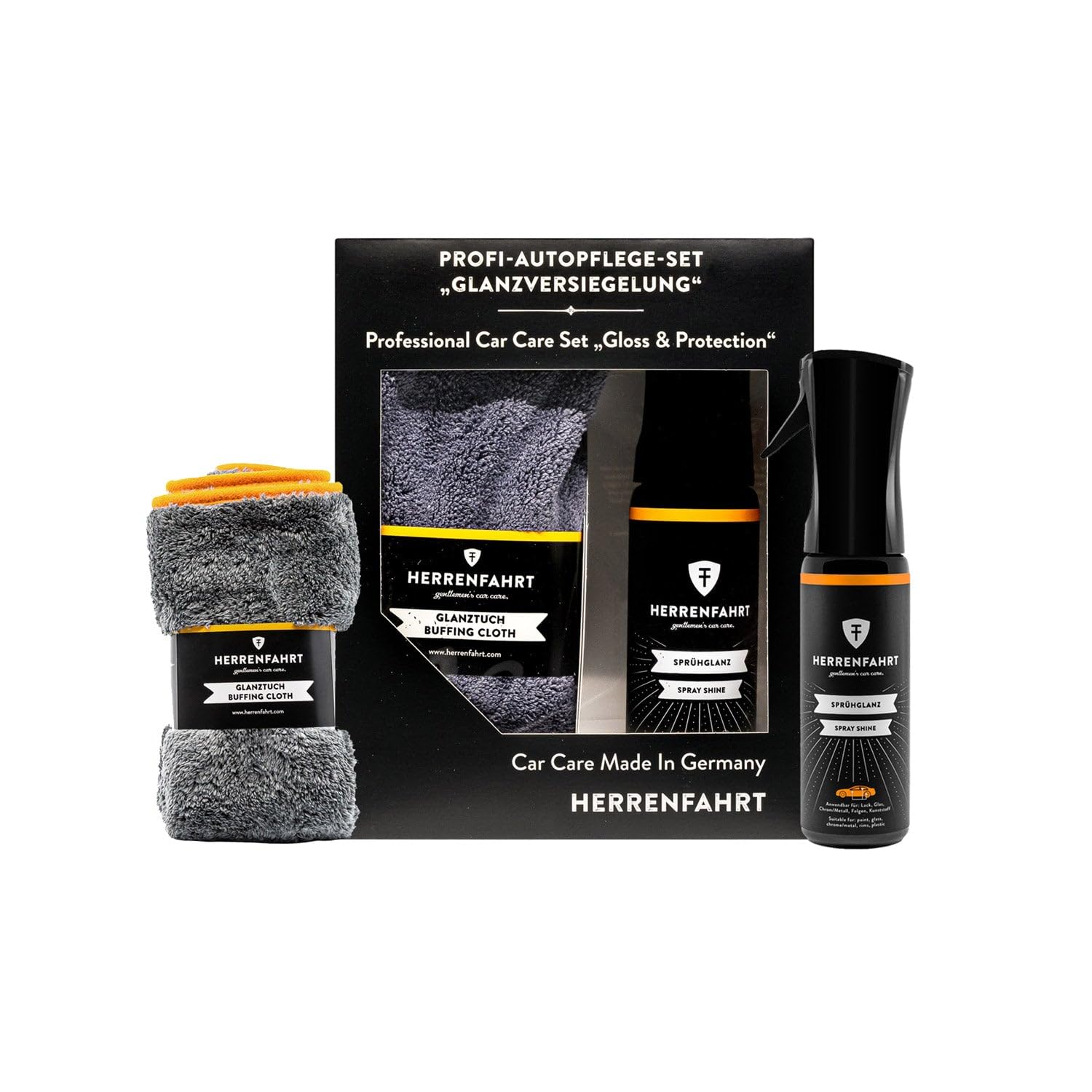 OMAC Gloss Paint Protection & Shine Spray Wax Polishing Kit - Premium Car Care Set for Ultimate Shine & Protection - Perfect for Car Detailing, Auto Show Prep & Daily Vehicle Maintenance