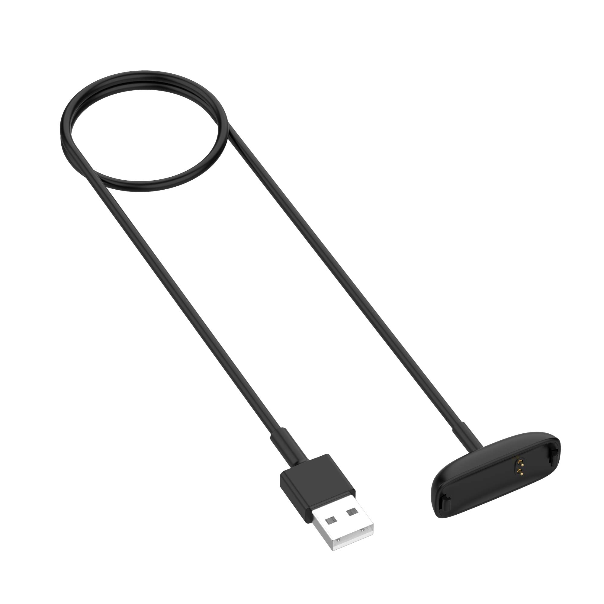 Fitbit Inspire 2 & Inspire 2 HR Replacement Charger - 3.3ft USB Charging Cable with Data Sync for Inspire 2 HR/ACE 3 Fitness Tracker (100cm, Black) - Perfect for Home, Office & Travel Use